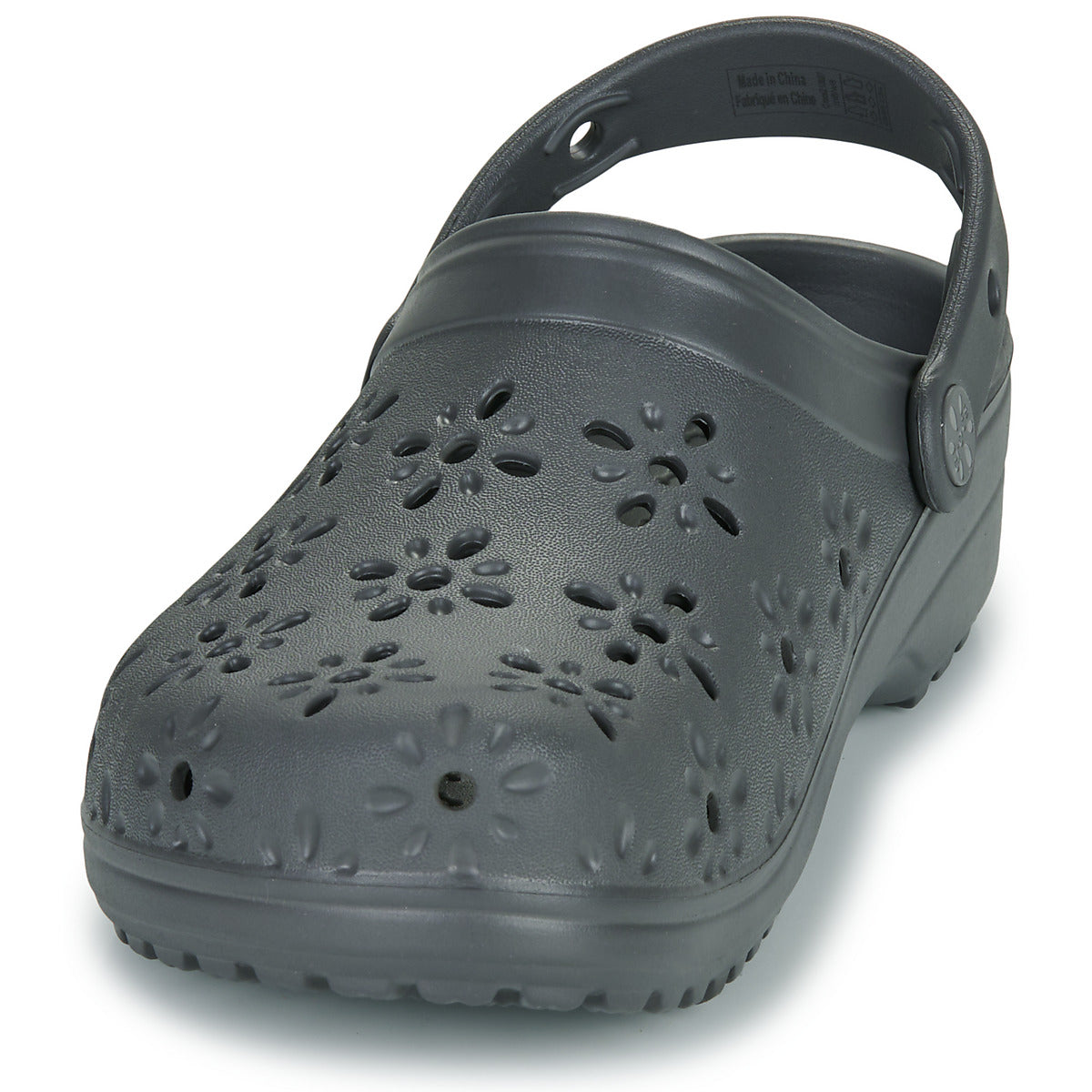 Scarpe Donna Crocs  Classic Floral Cut Out Clog  Nero