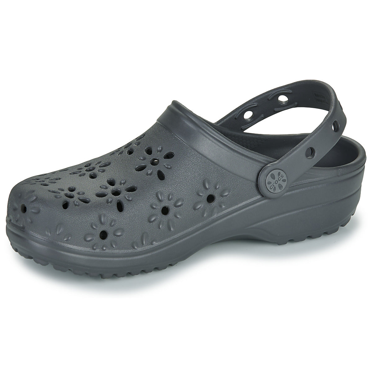 Scarpe Donna Crocs Classic Floral Cut Out Clog Nero