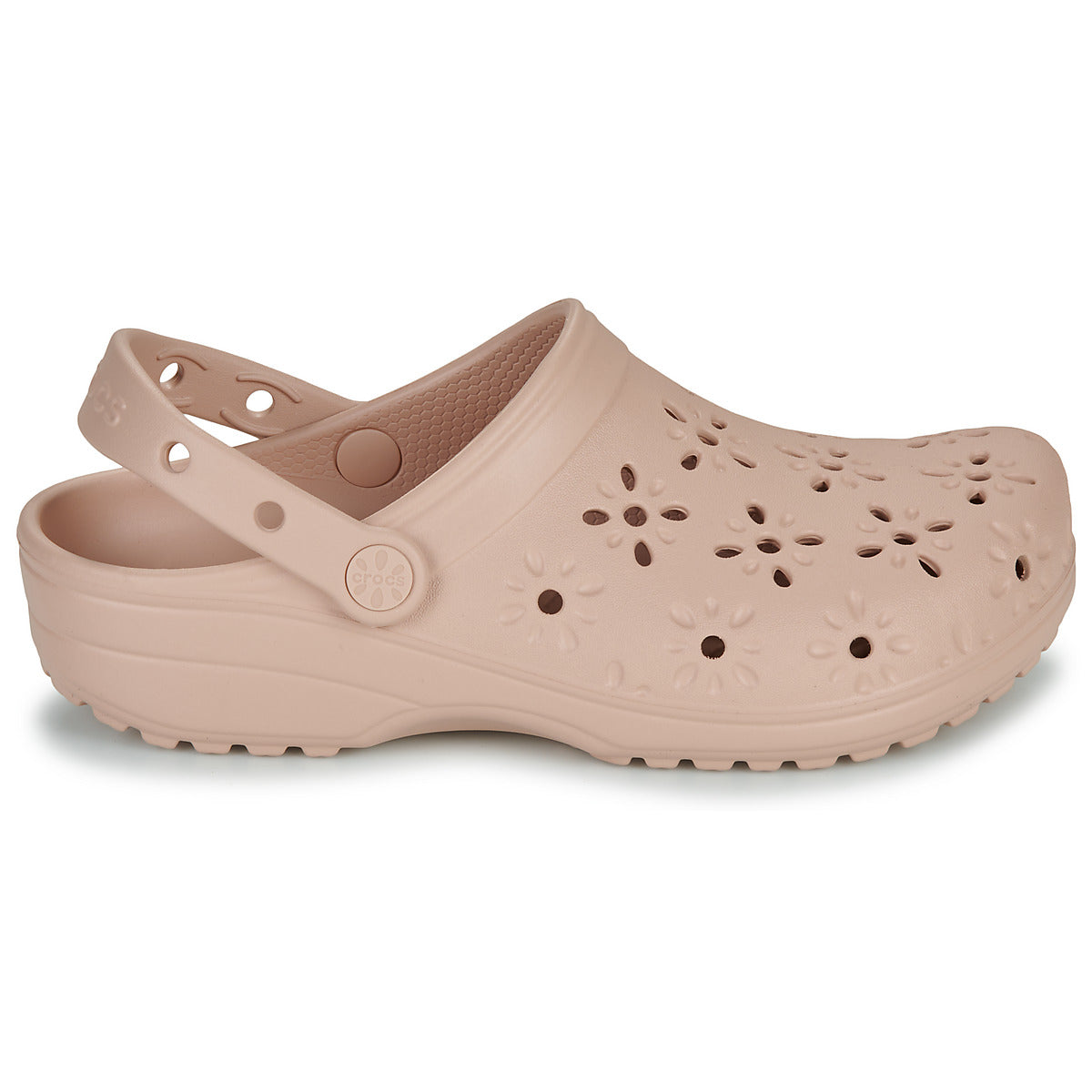 Scarpe Donna Crocs Classic Floral Cut Out Clog Beige