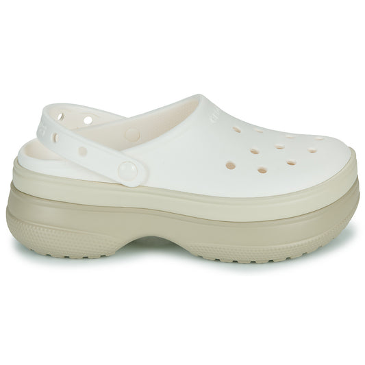 Scarpe Donna Crocs Classic Stacked Clog Bianco