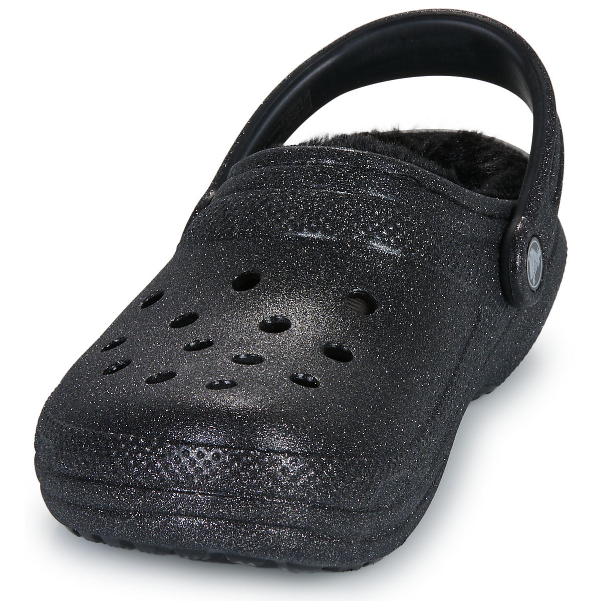 Scarpe Donna Crocs  Classic Fuzz Lined Glitter Clog  Nero