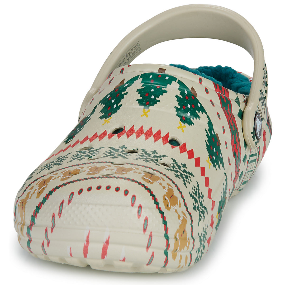 Scarpe Donna Crocs  Classic Lined Fair Isle Clog  Beige