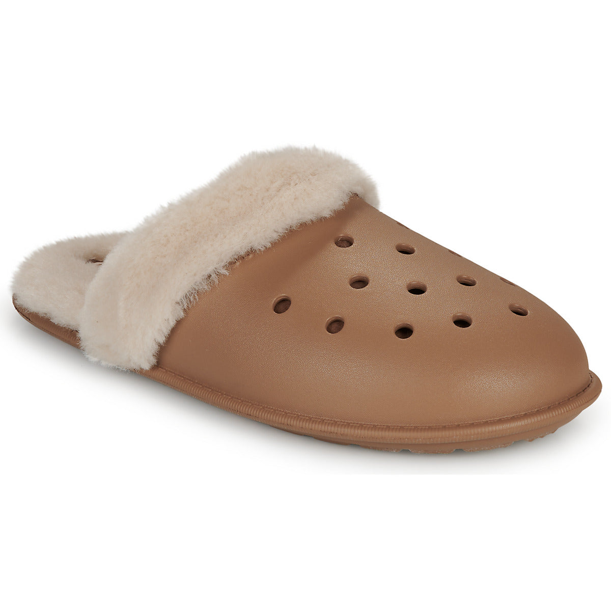 Pantofole Uomo Crocs  Classic Fuzz Scuff  Beige