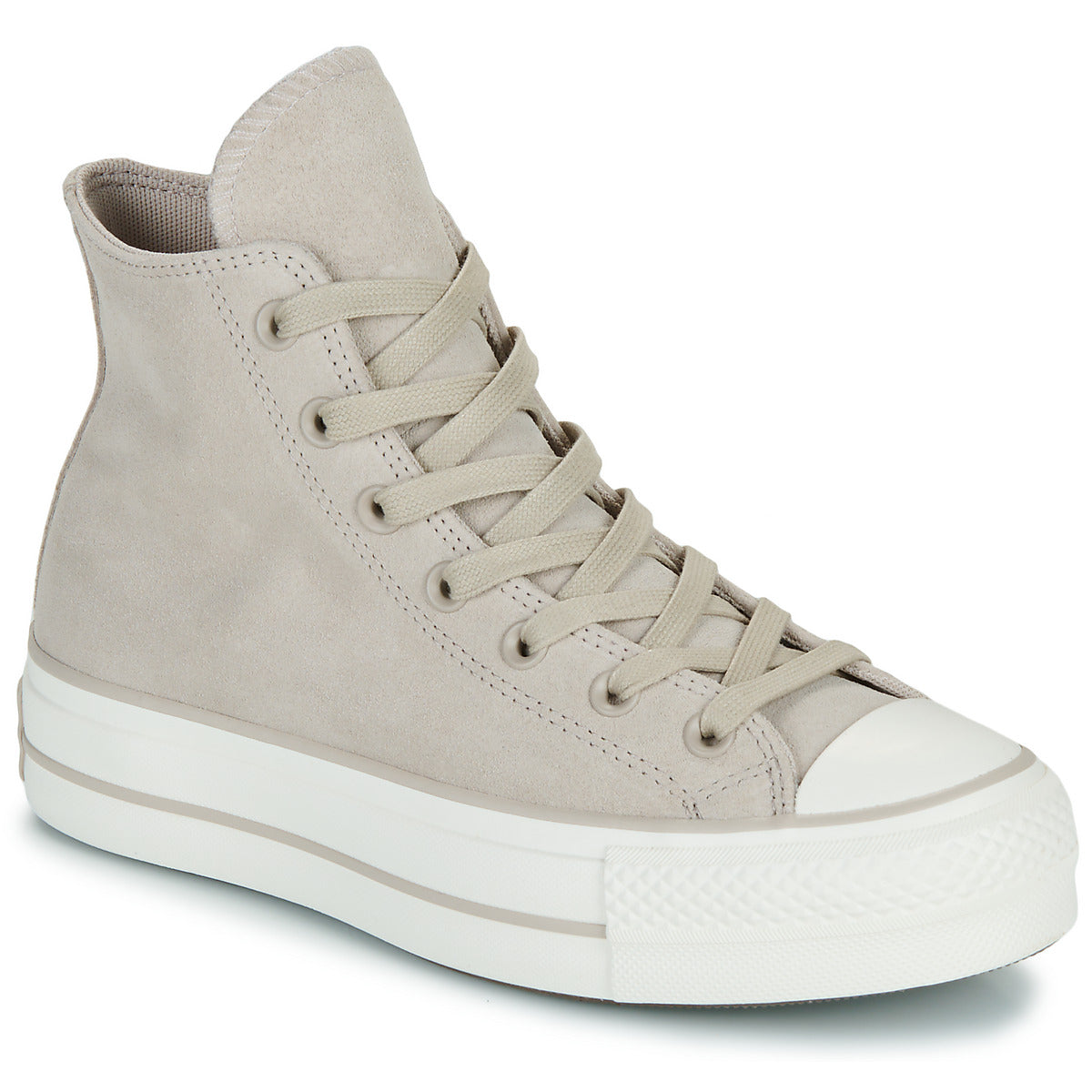 Sneakers alte Donna Converse  CHUCK TAYLOR ALL STAR LIFT PLATFORM SUEDE  Beige