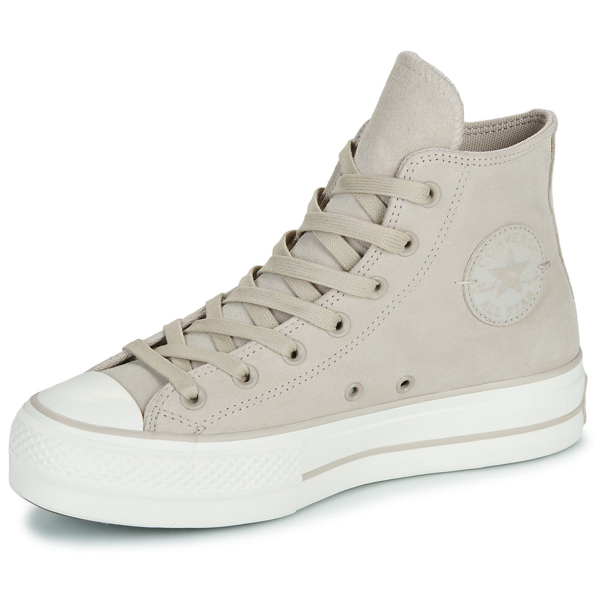 Sneakers alte Donna Converse  CHUCK TAYLOR ALL STAR LIFT PLATFORM SUEDE  Beige