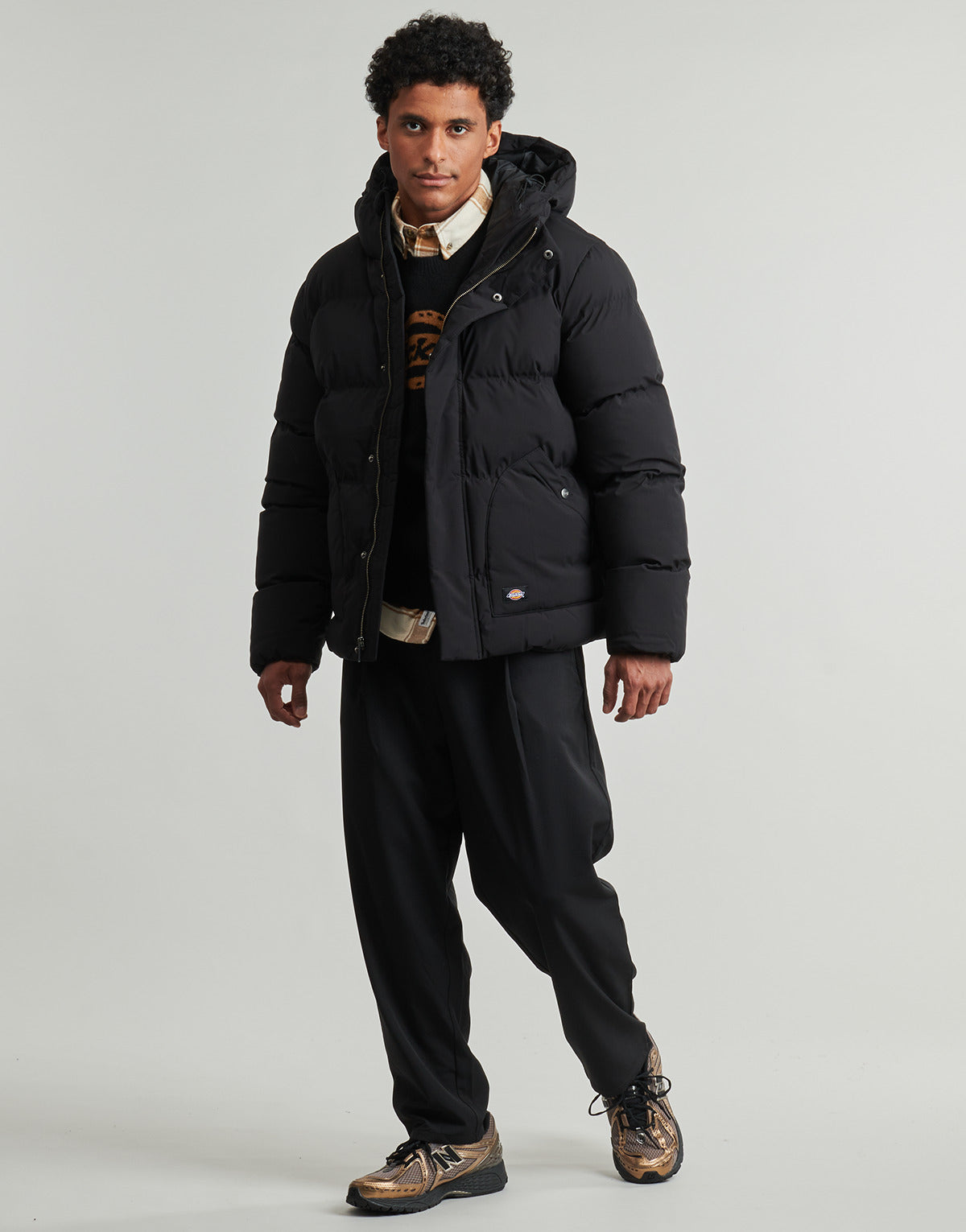 Piumino Uomo Dickies  EAGLEVILLE HOODED PUFFER  Nero