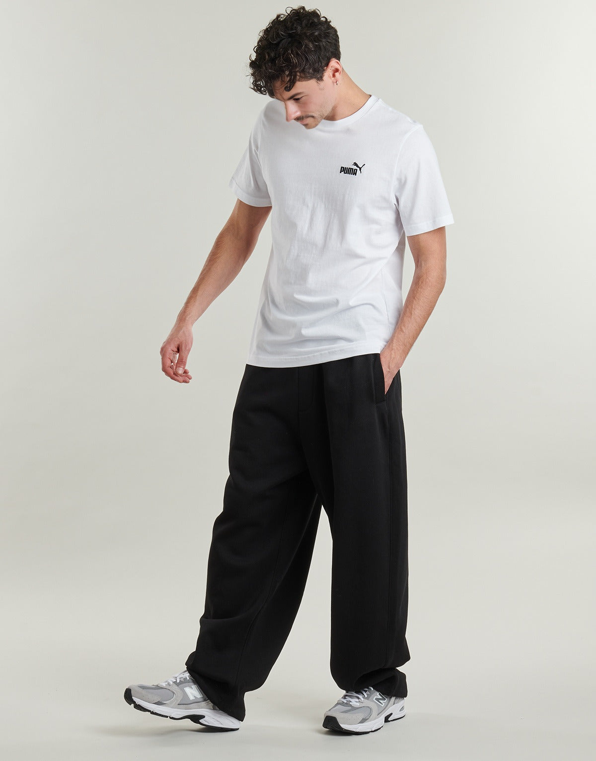 T-shirt Uomo Puma  ESS LOGO TEE  Bianco