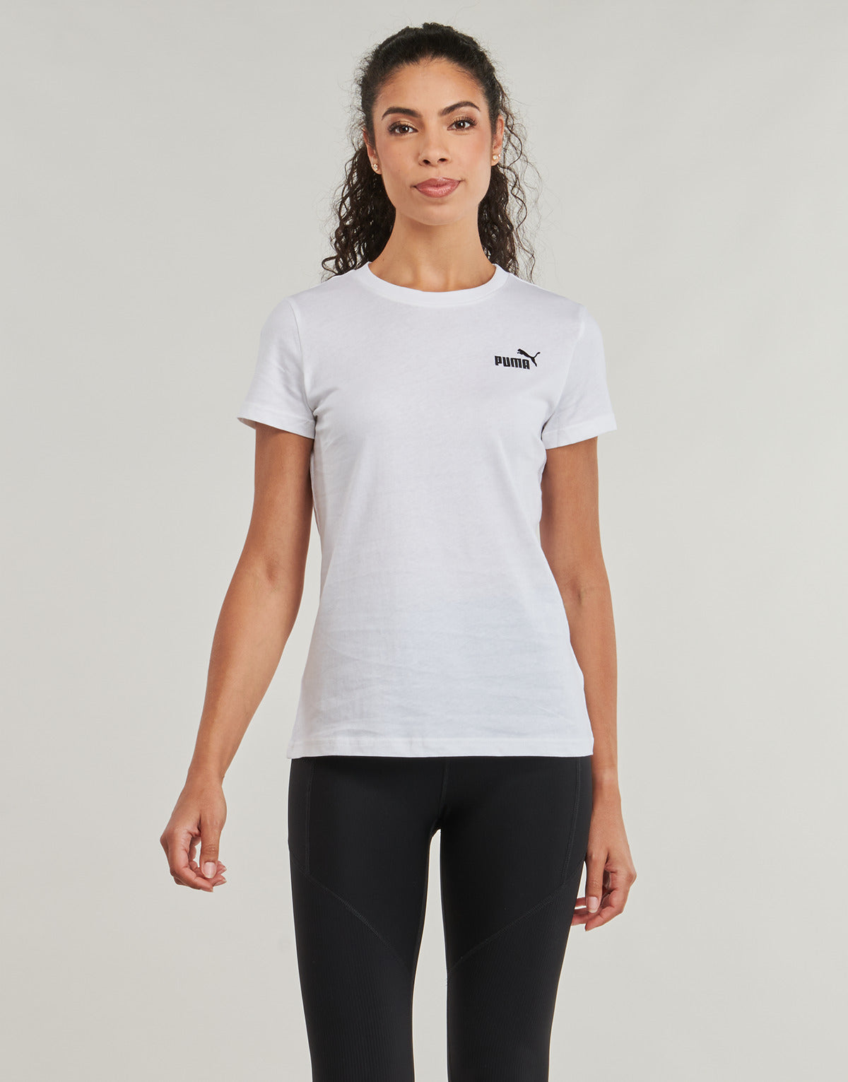 T-shirt Donna Puma  ESS Small No.1 Tee  Bianco