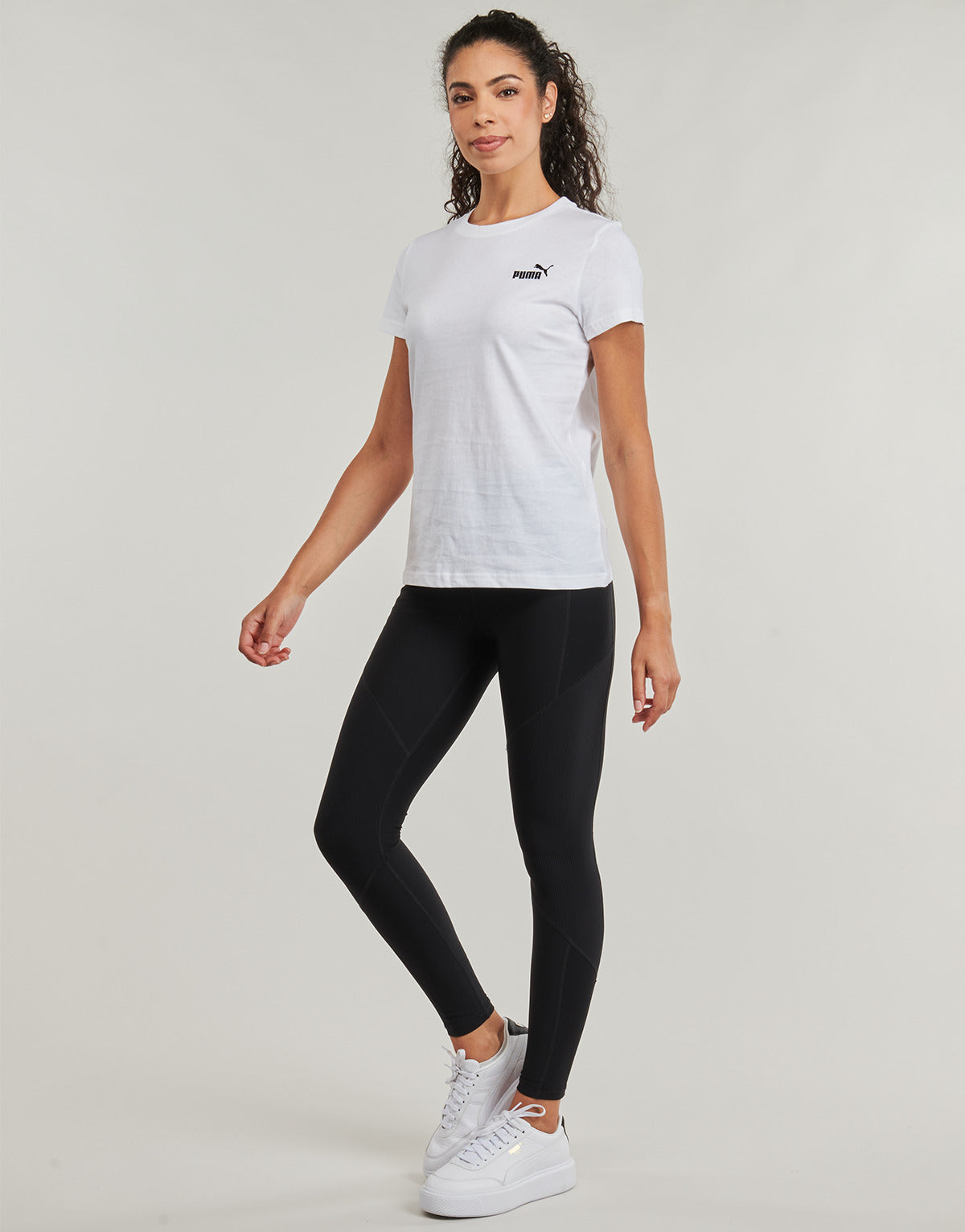 T-shirt Donna Puma  ESS Small No.1 Tee  Bianco