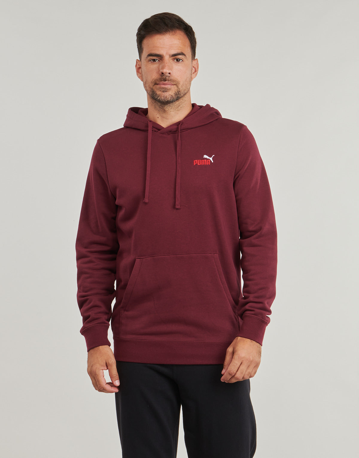 Felpa Uomo Puma  ESS 2 COLOR Small No. 1 Logo Hoodie TR  Bordeaux
