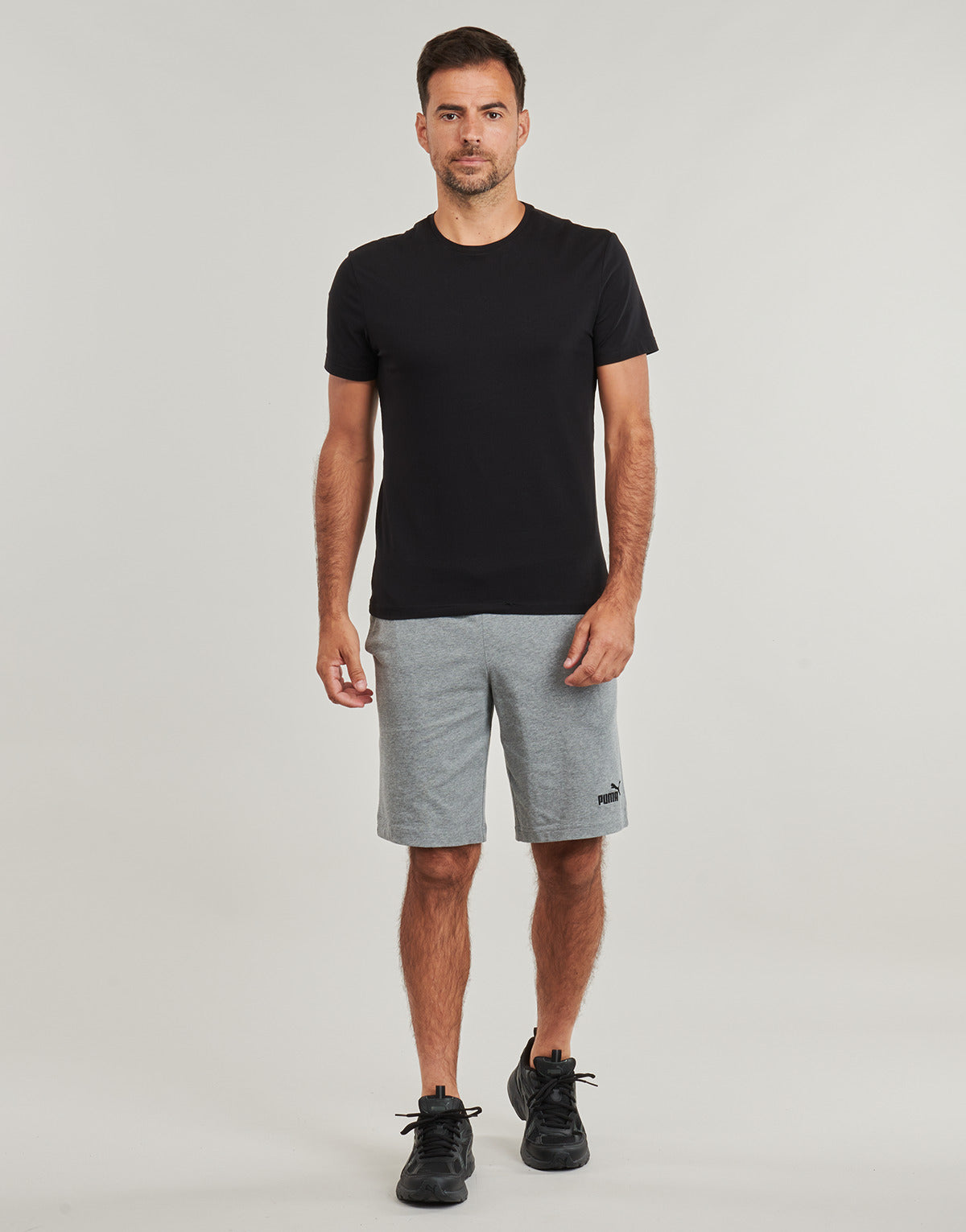 Pantaloni corti Uomo Puma ESS No. 1 Logo Jersey Shorts Grigio