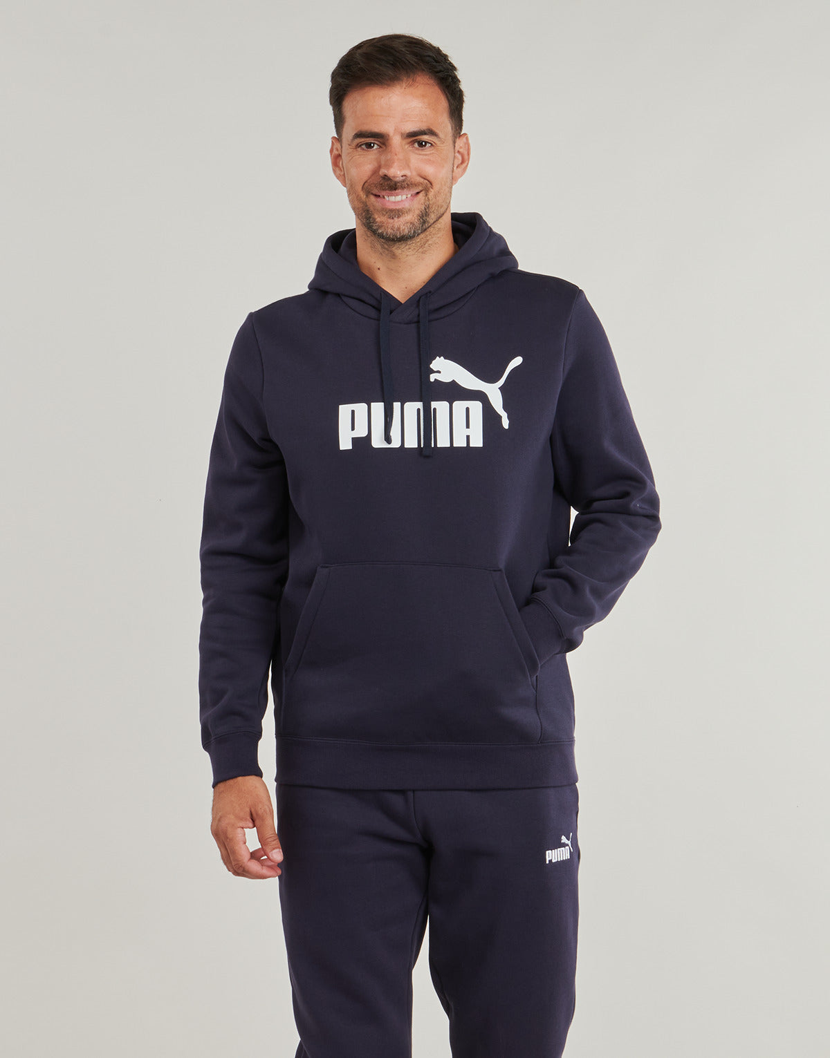 Felpa Uomo Puma  ESS No. 1 Logo Hoodie FL  Marine