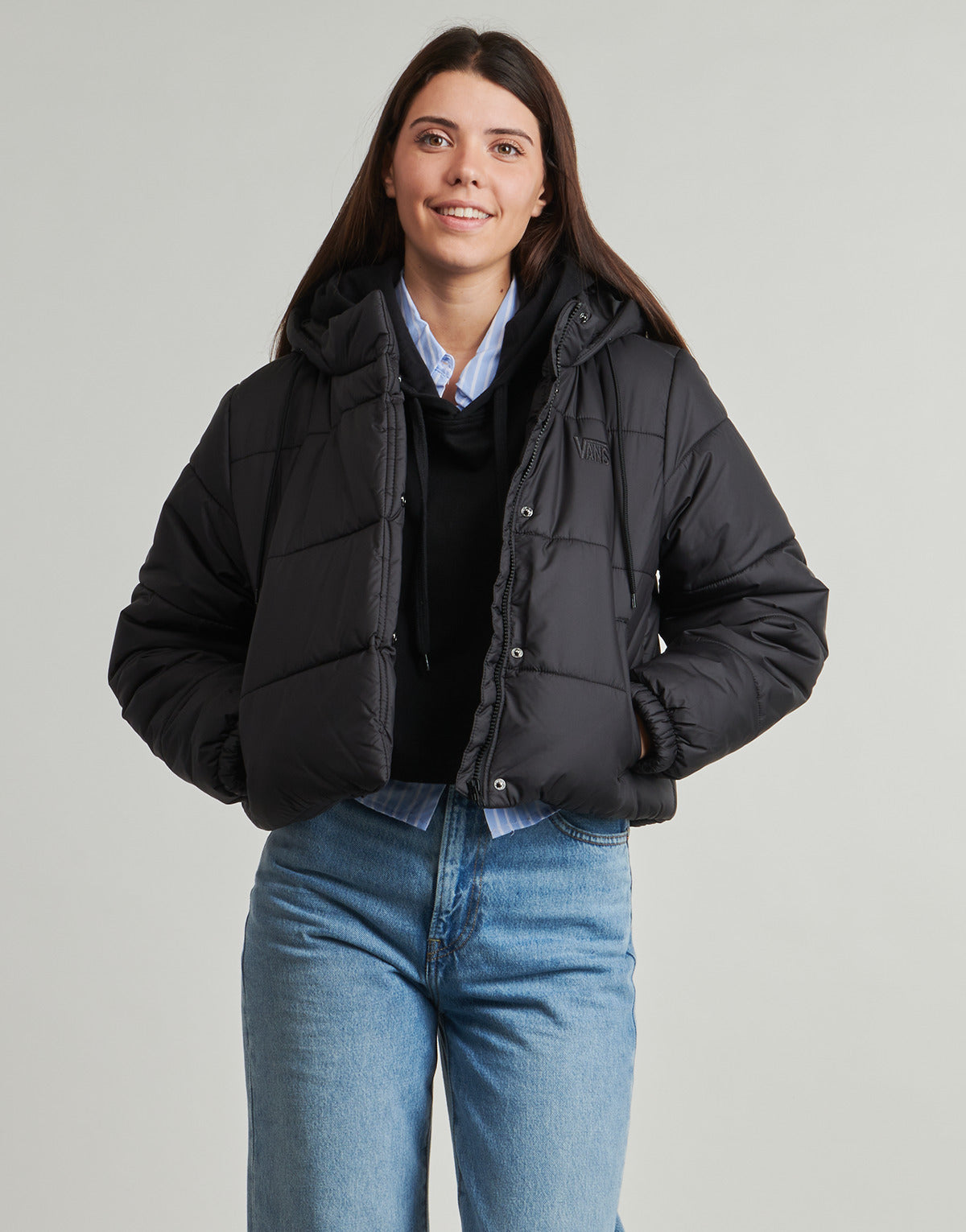 Piumino Donna Vans  W MTE HILLGATE CROPPED PUFFER  Nero