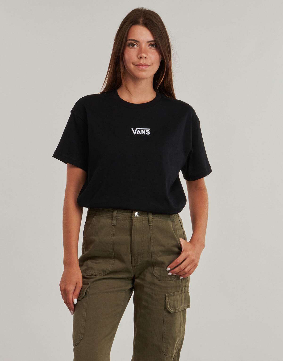 T-shirt Donna Vans Flying V Oversized FLYING V Nero