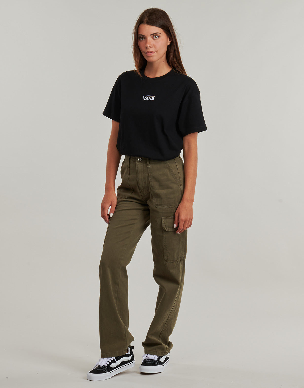 T-shirt Donna Vans  Flying V Oversized FLYING V  Nero