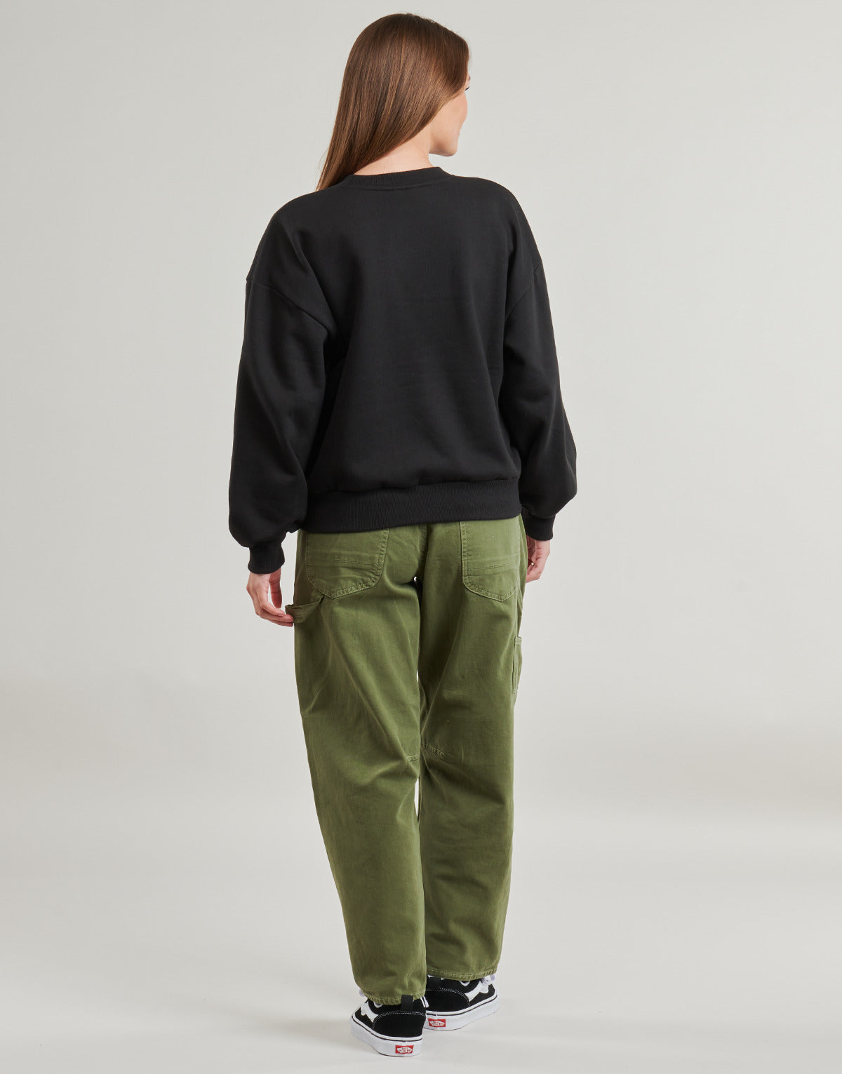 Felpa Donna Vans  W UPWORN RETRO CREW  Nero