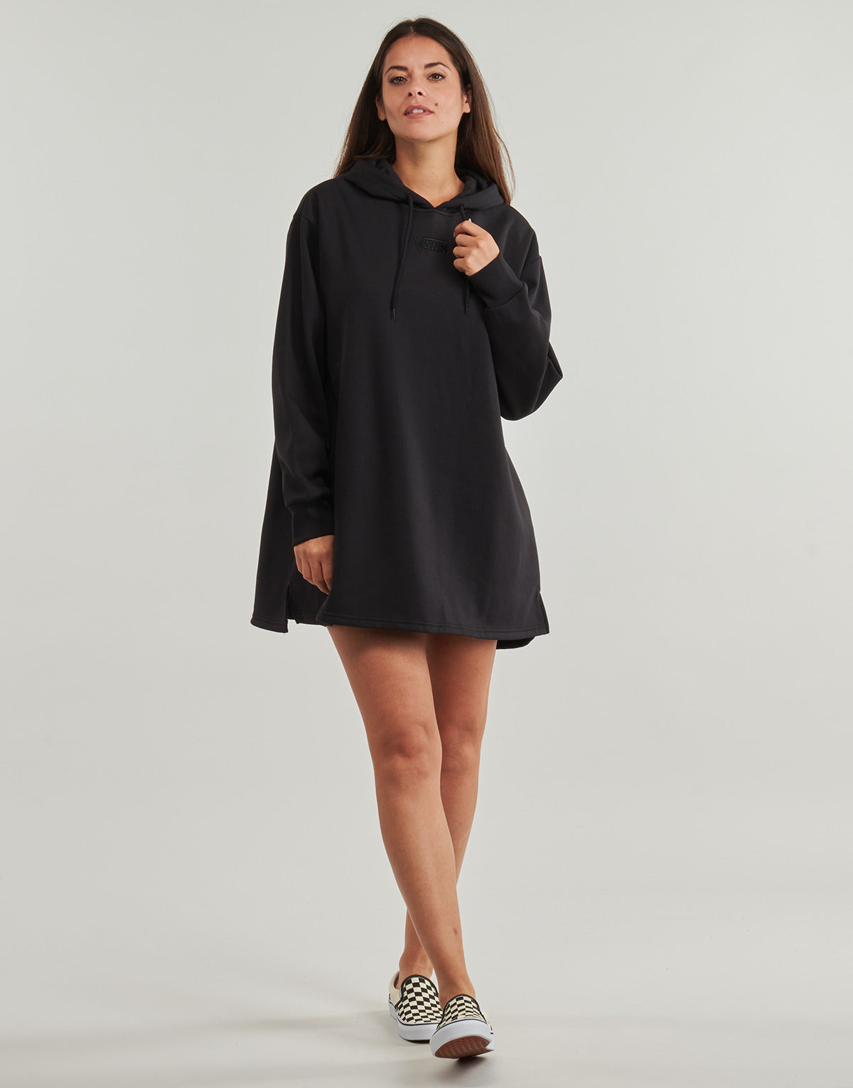 Abito corto Donna Vans  FLEECE DRESS  Nero