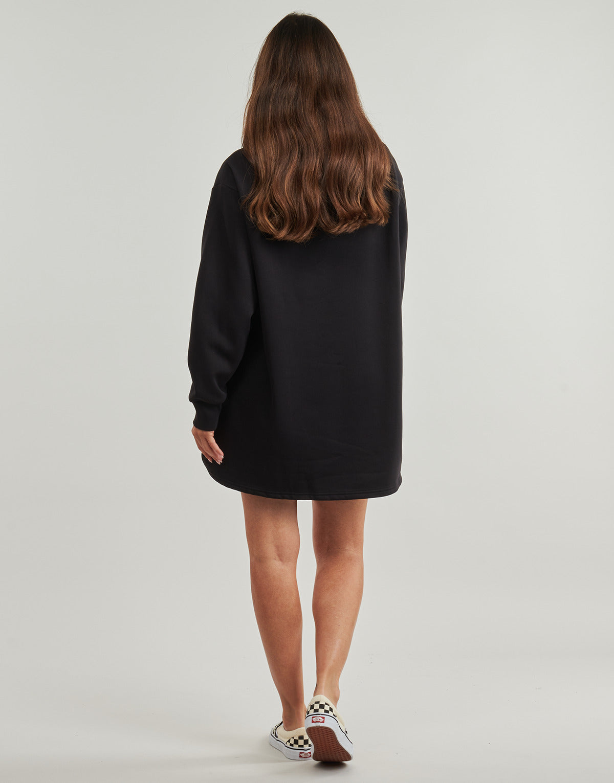 Abito corto Donna Vans  FLEECE DRESS  Nero