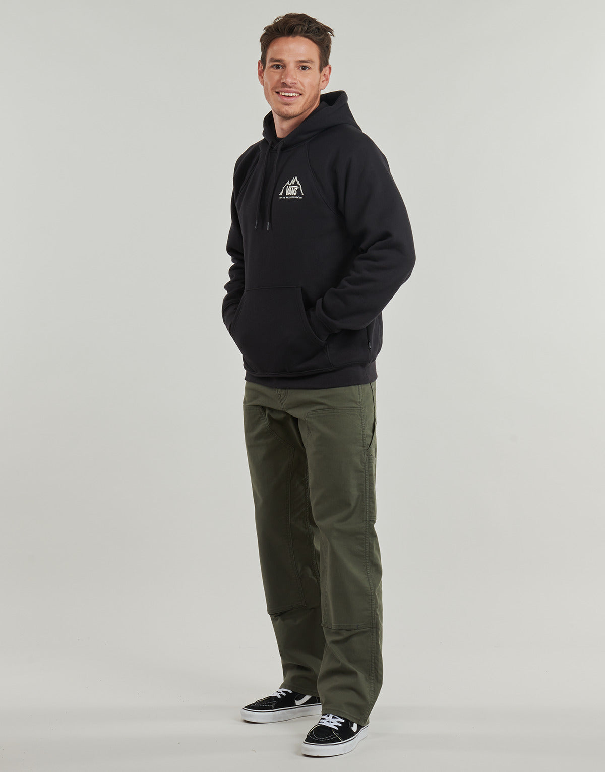 Felpa Uomo Vans  M MTE CRESTLINE LOGO PO  Nero