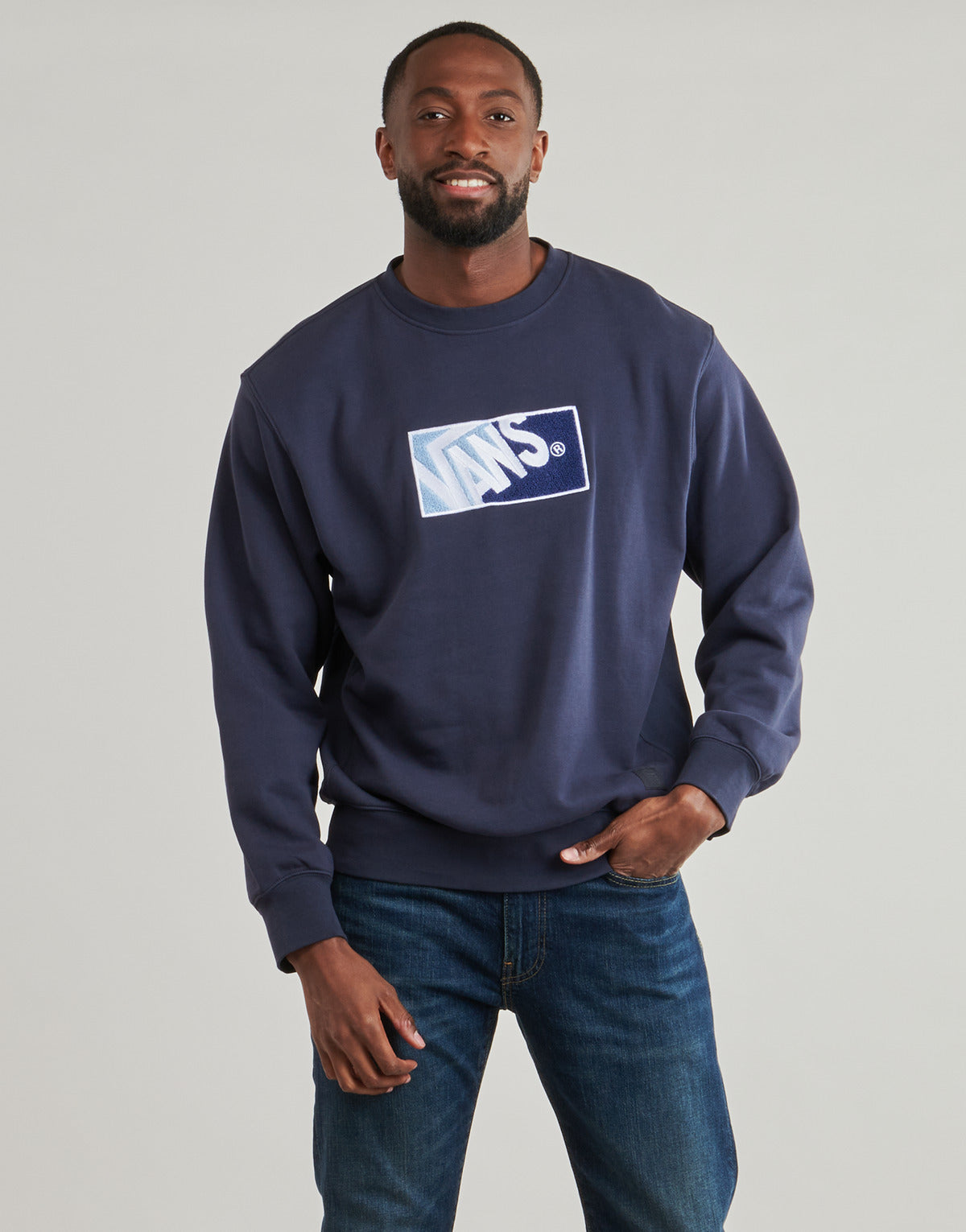 Felpa Uomo Vans  Original Standards 2-Tone Crew  Blu