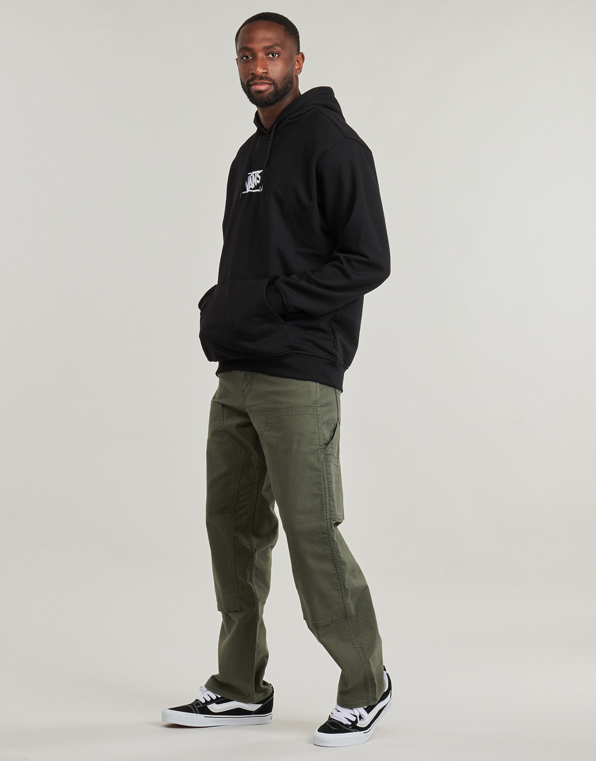 Felpa Uomo Vans BLOCKED BOX PO HOODIE Nero