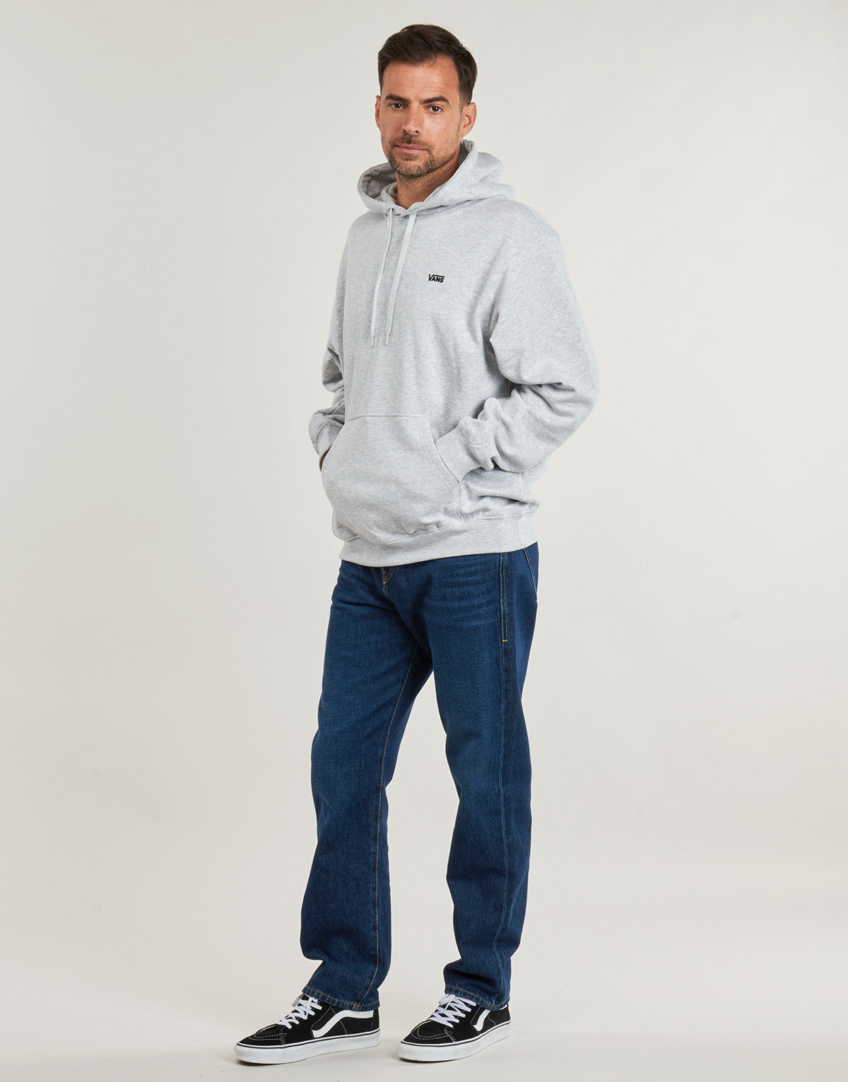 Felpa Uomo Vans LEFT CHEST II LOOSE PO Grigio