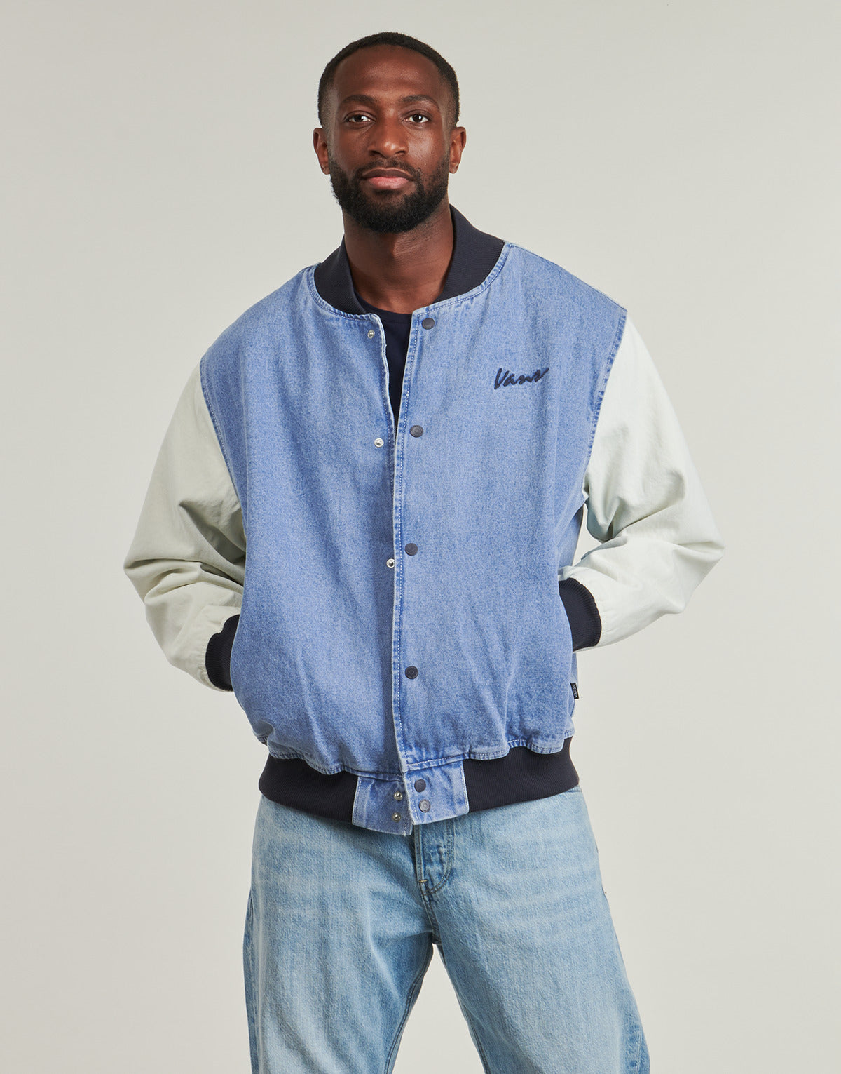 Giubbotto Uomo Vans  Denim Baseball Jacket  Blu