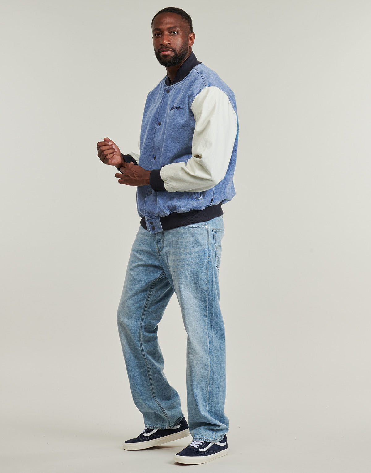 Giubbotto Uomo Vans  Denim Baseball Jacket  Blu