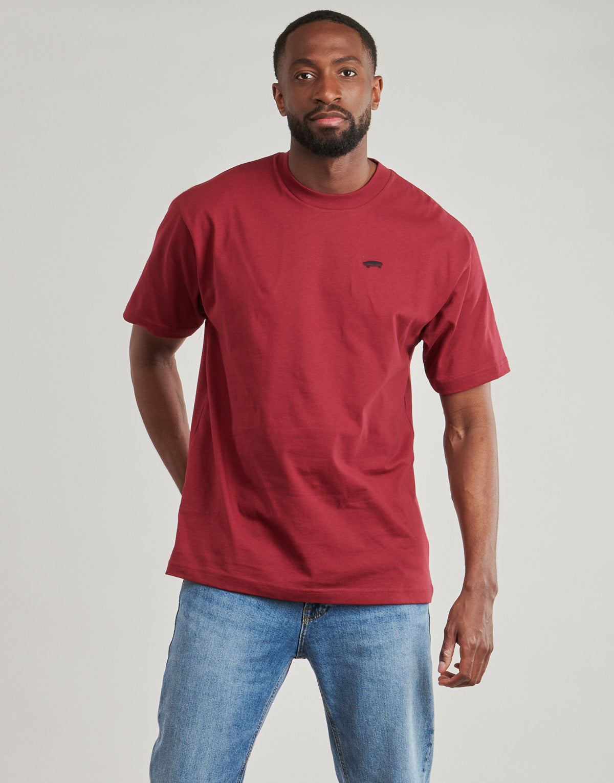 T-shirt Uomo Vans SALTON LOOSE SS Bordeaux