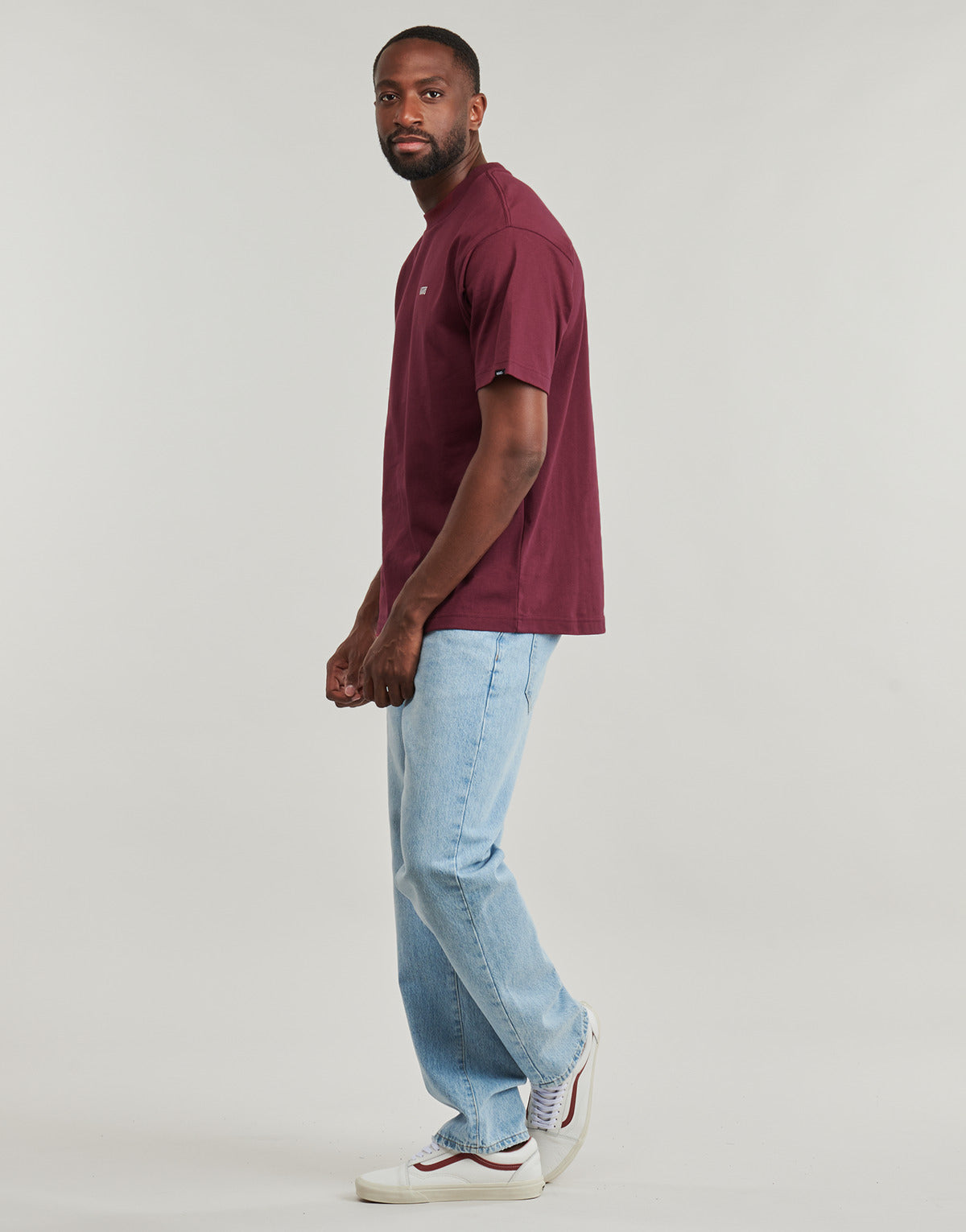 T-shirt Uomo Vans LEFT CHEST II LOOSE SS Bordeaux