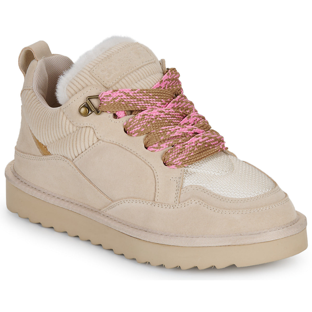 Sneakers basse Donna Colors of California  COW SUEDE SNEAKER  Beige