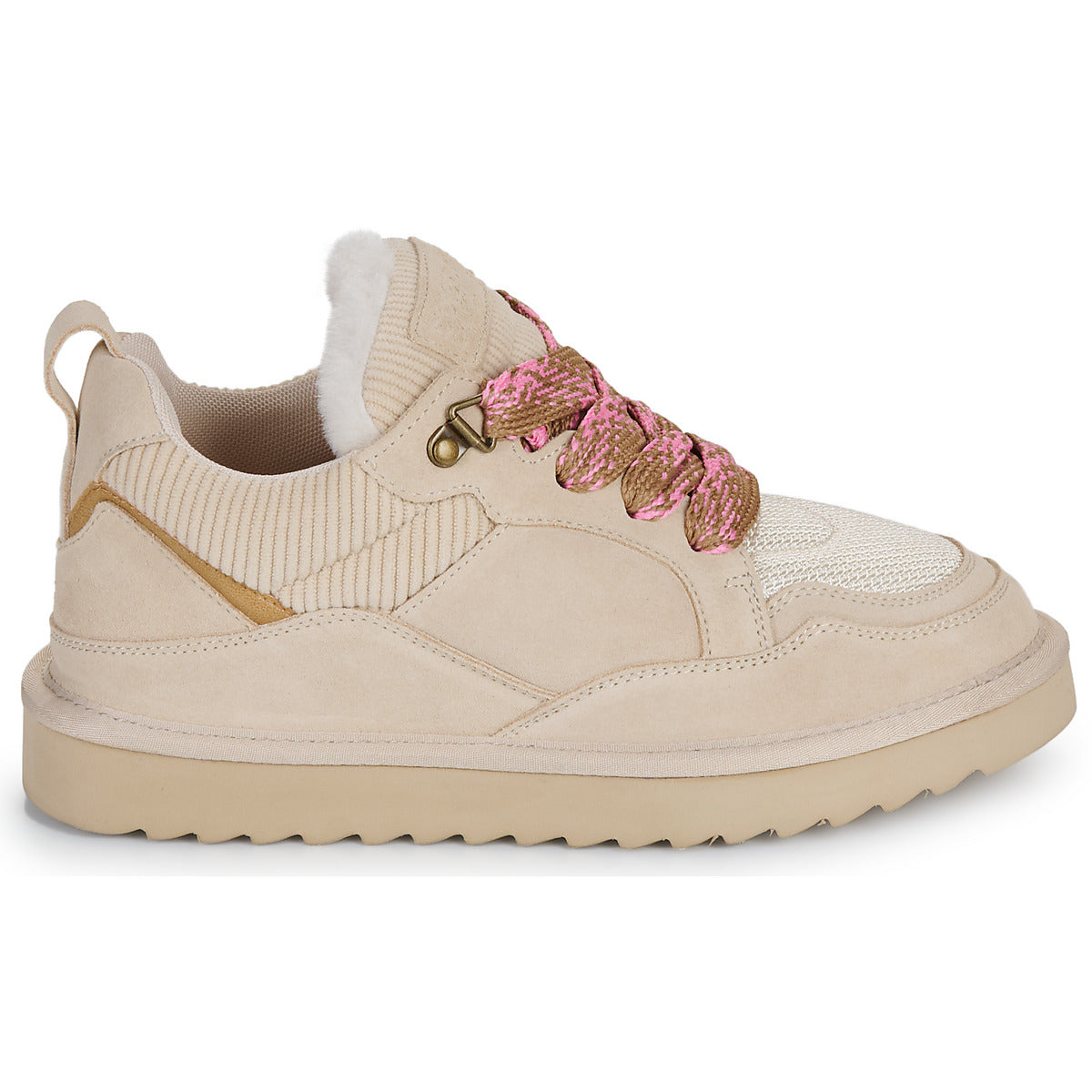 Sneakers basse Donna Colors of California  COW SUEDE SNEAKER  Beige