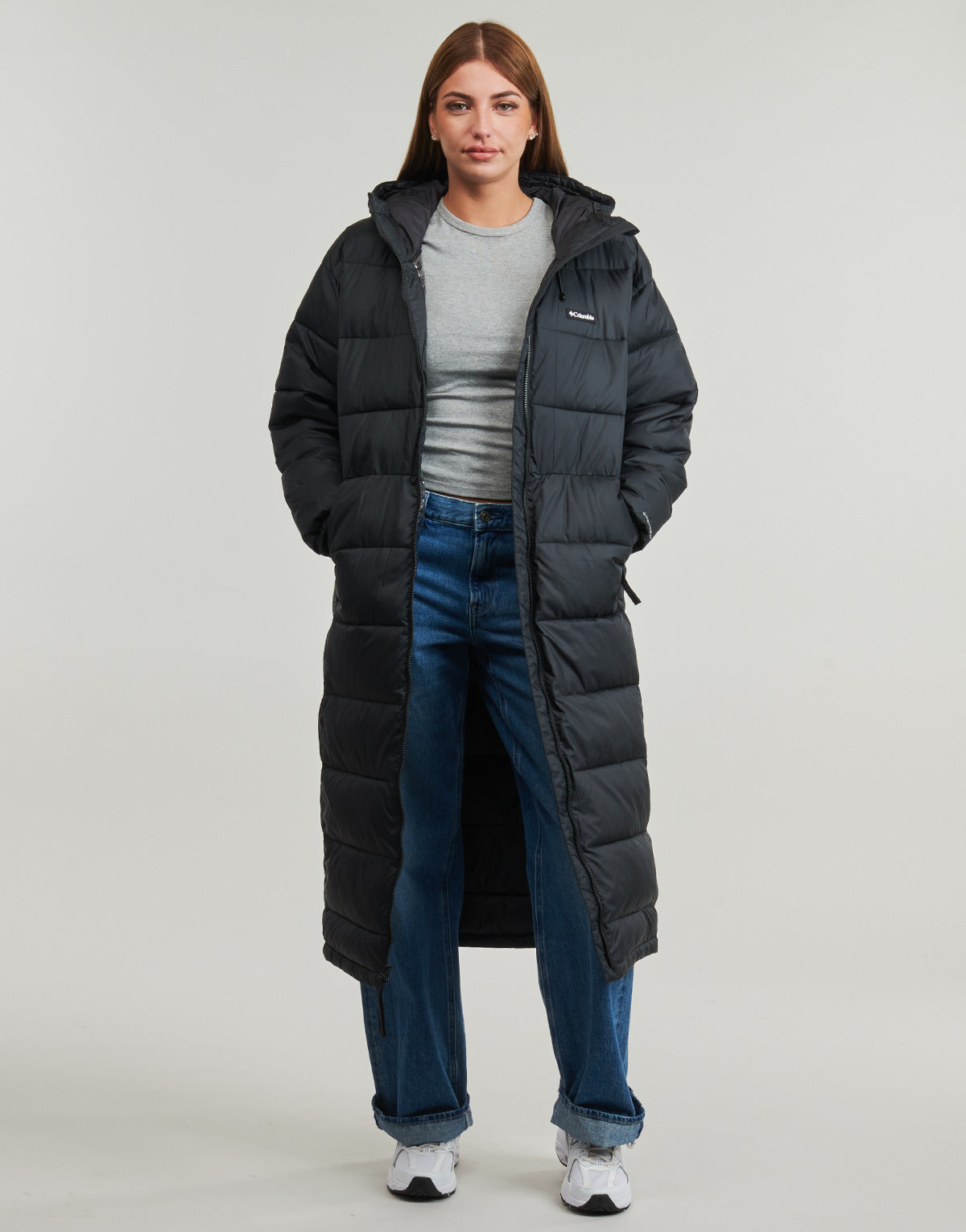 Piumino Donna Columbia  PIKE LAKE III LONG JACKET  Nero