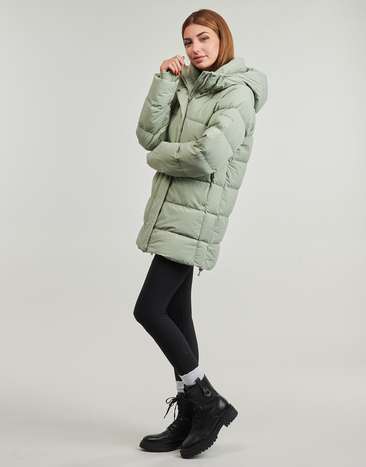 Piumino Donna Columbia  AMAZE PUFF MID HOODED JACKET  Verde