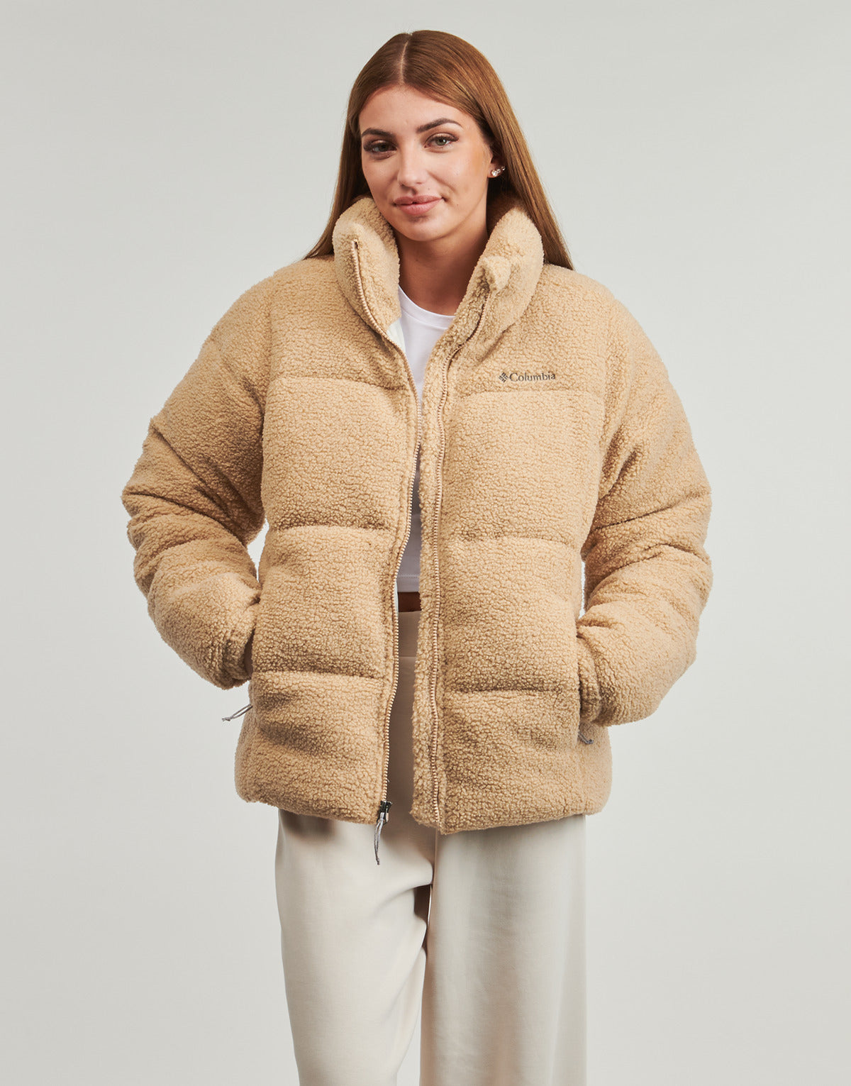 Piumino Donna Columbia  PUFFECT SHERPA JACKET  Beige