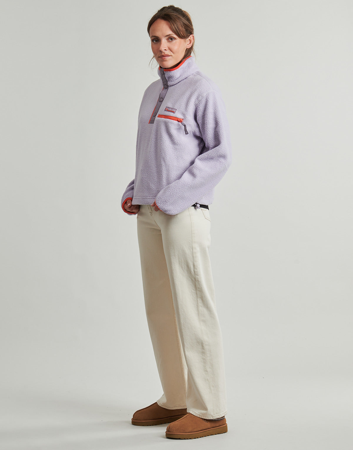 Felpa Donna Columbia  HELVETIA II CROPPED HALF SNAP FLEECE  Viola