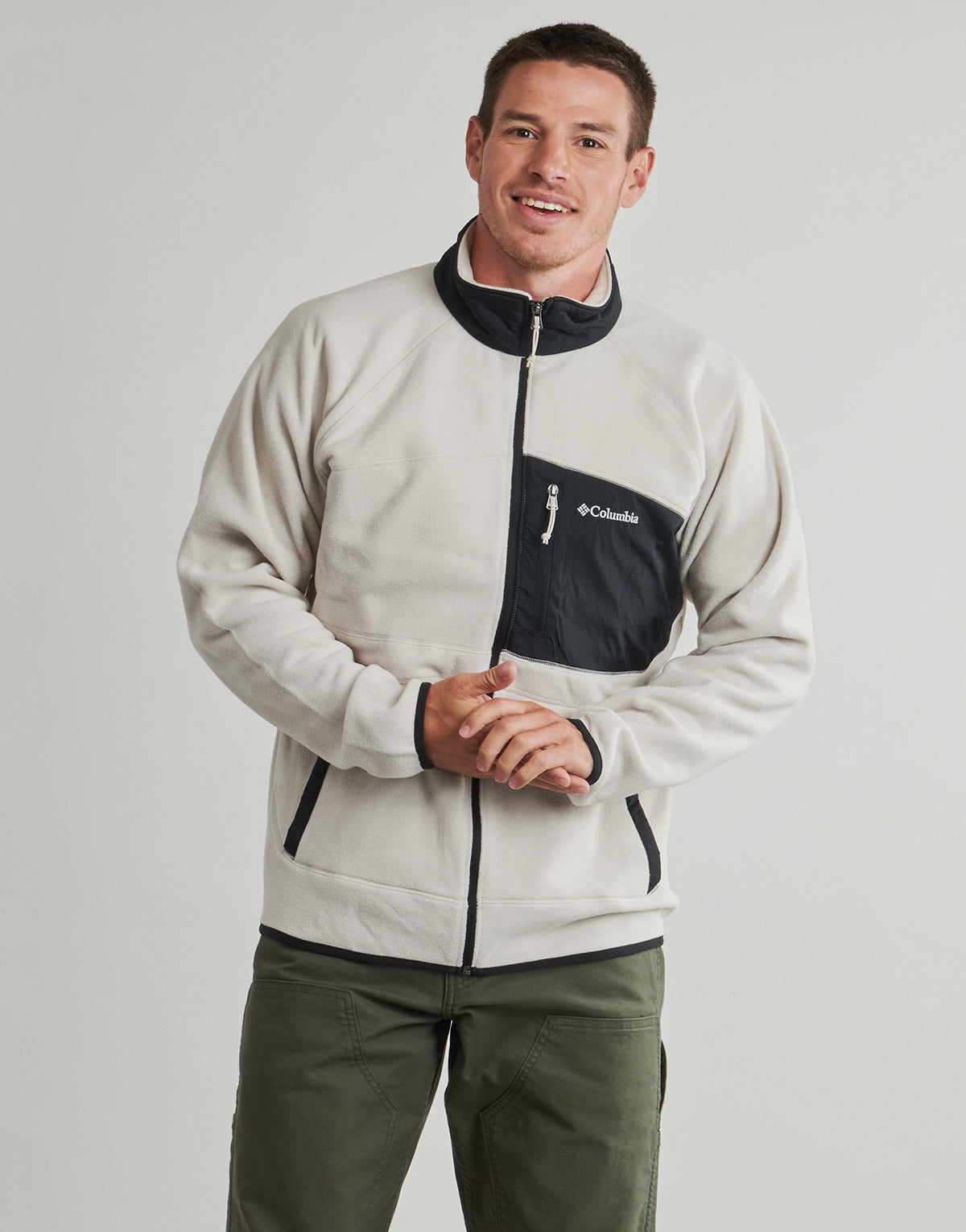 Felpa Uomo Columbia  FAST TREK OVERLAY FULL ZIP  Nero