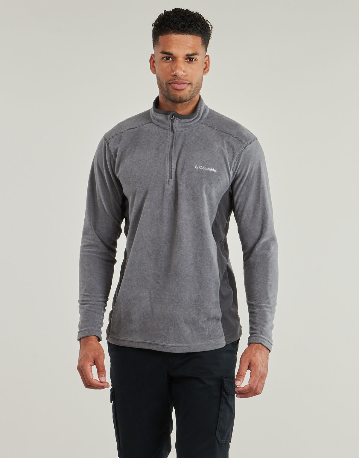Felpa Uomo Columbia  KLAMATH RANGE II HALF ZIP  Grigio