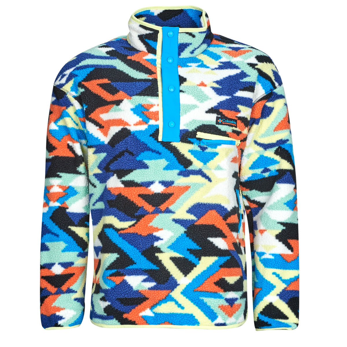 Felpa Uomo Columbia HELVETIA II PRINTED HALF SNAP FLEECE Multicolore