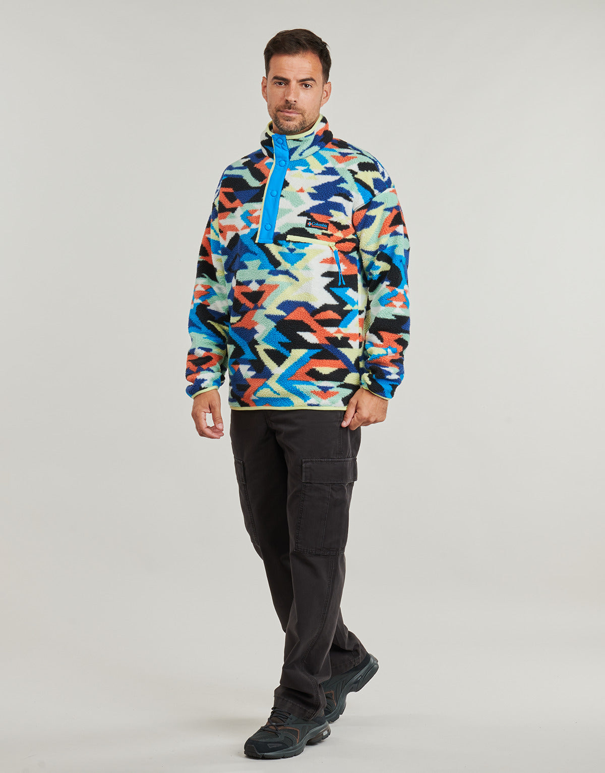 Felpa Uomo Columbia  HELVETIA II PRINTED HALF SNAP FLEECE  Multicolore