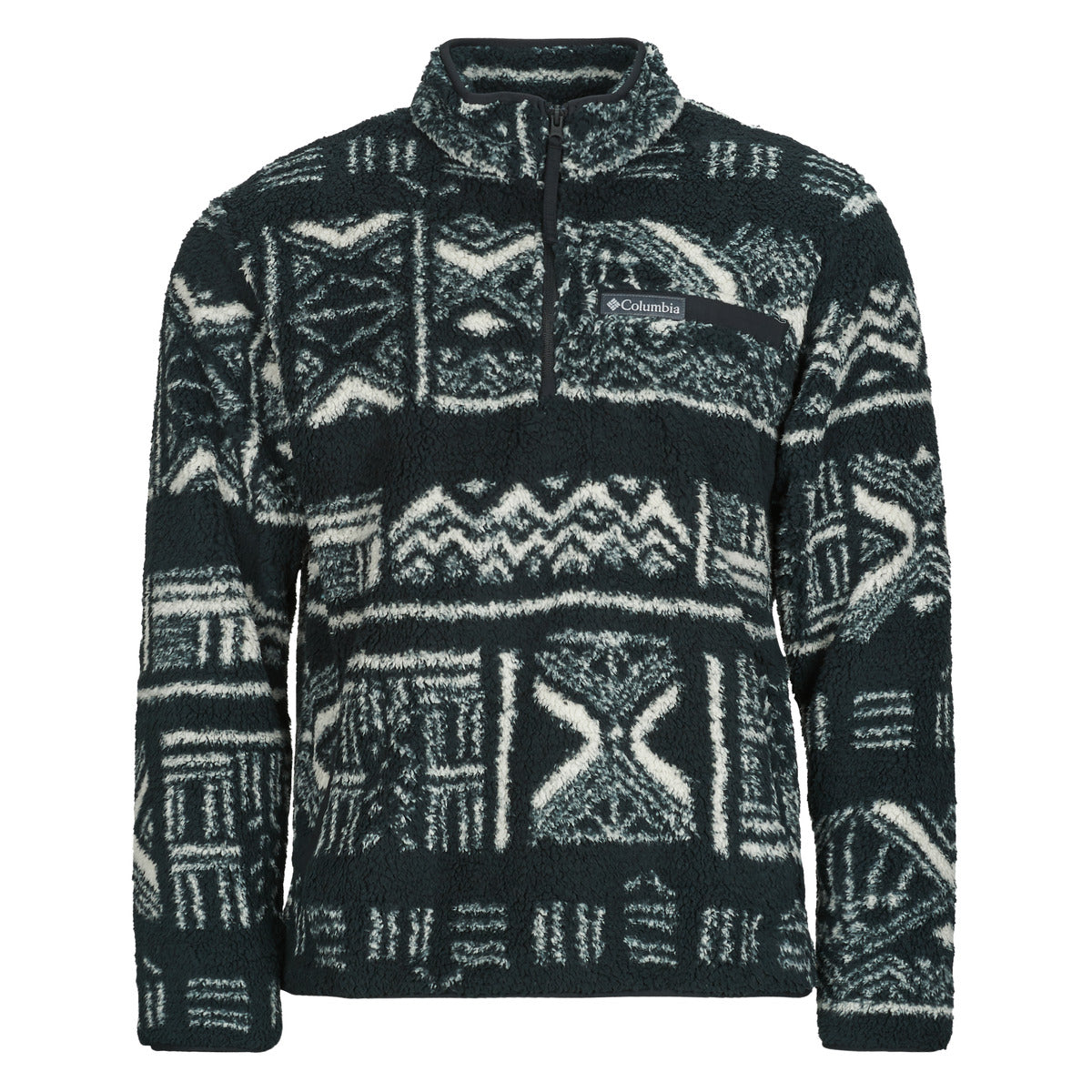 Felpa Uomo Columbia  RUGGED RIDGE HIGH PILE HALF ZIP  Nero