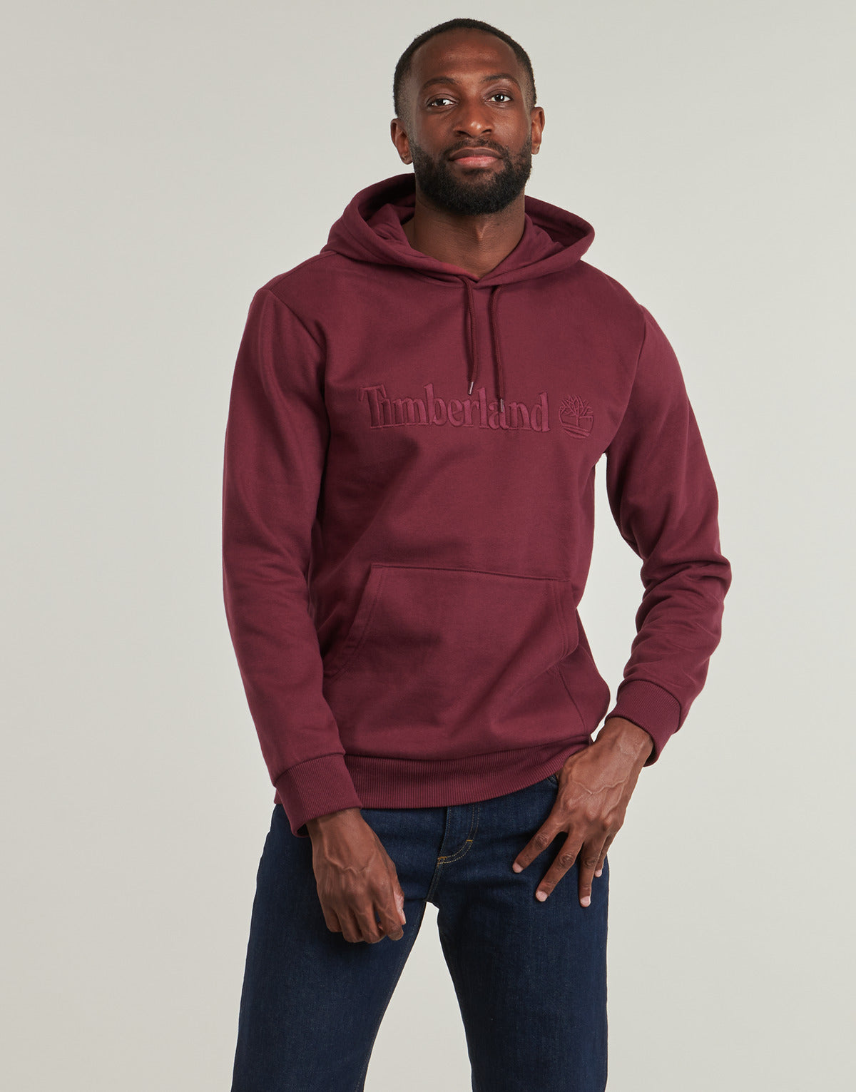 Felpa Uomo Timberland  Embroidery Tonal Hoodie  Rosso
