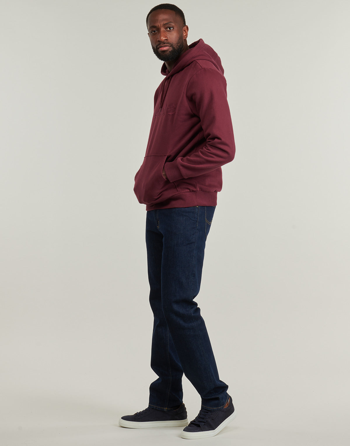 Felpa Uomo Timberland  Embroidery Tonal Hoodie  Rosso