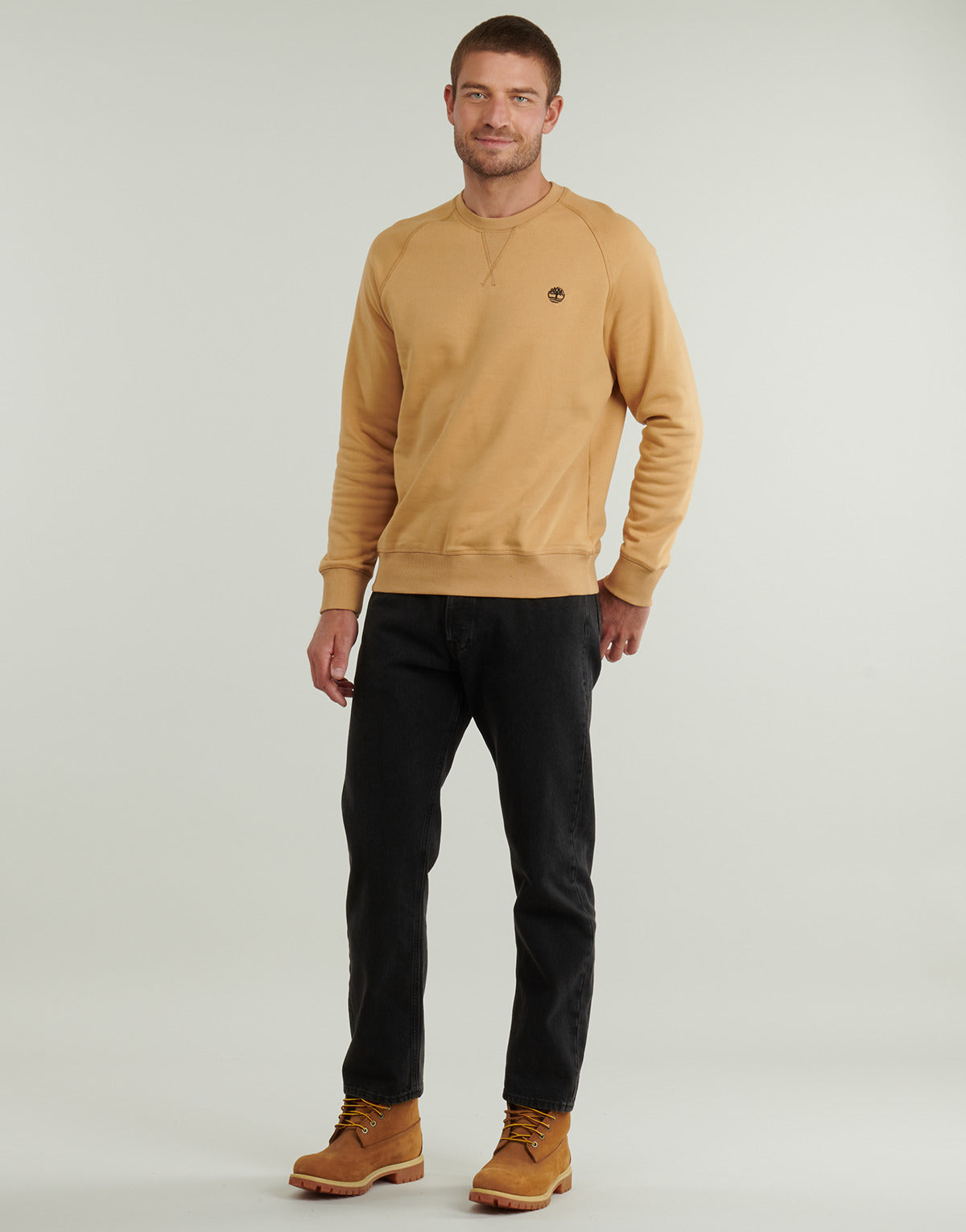 Felpa Uomo Timberland  Brushed Back Crew Sweatshirt  Giallo