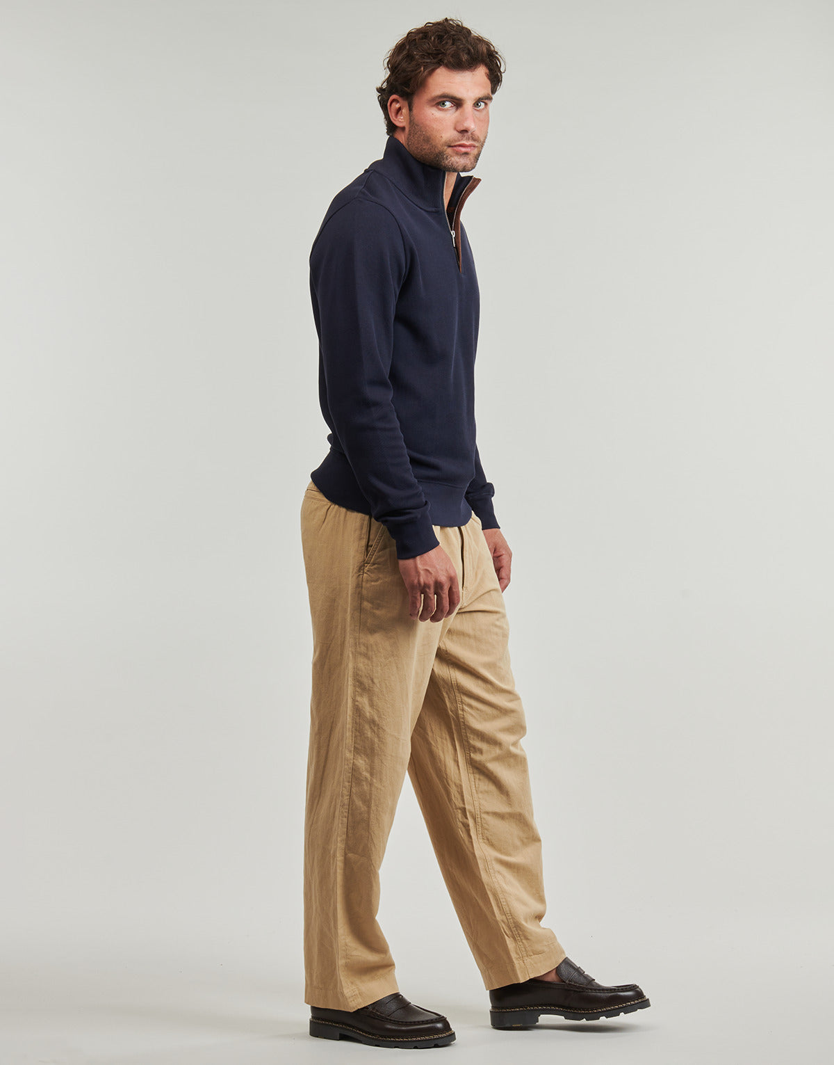 Maglione Uomo Gant  SACKER RIB HALF ZIP  Blu