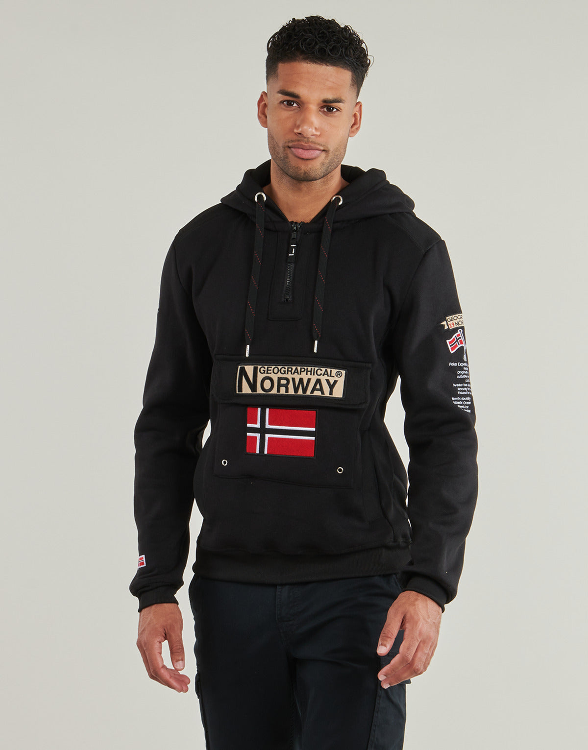 Felpa Uomo Geographical Norway  GYMCLASS  Nero