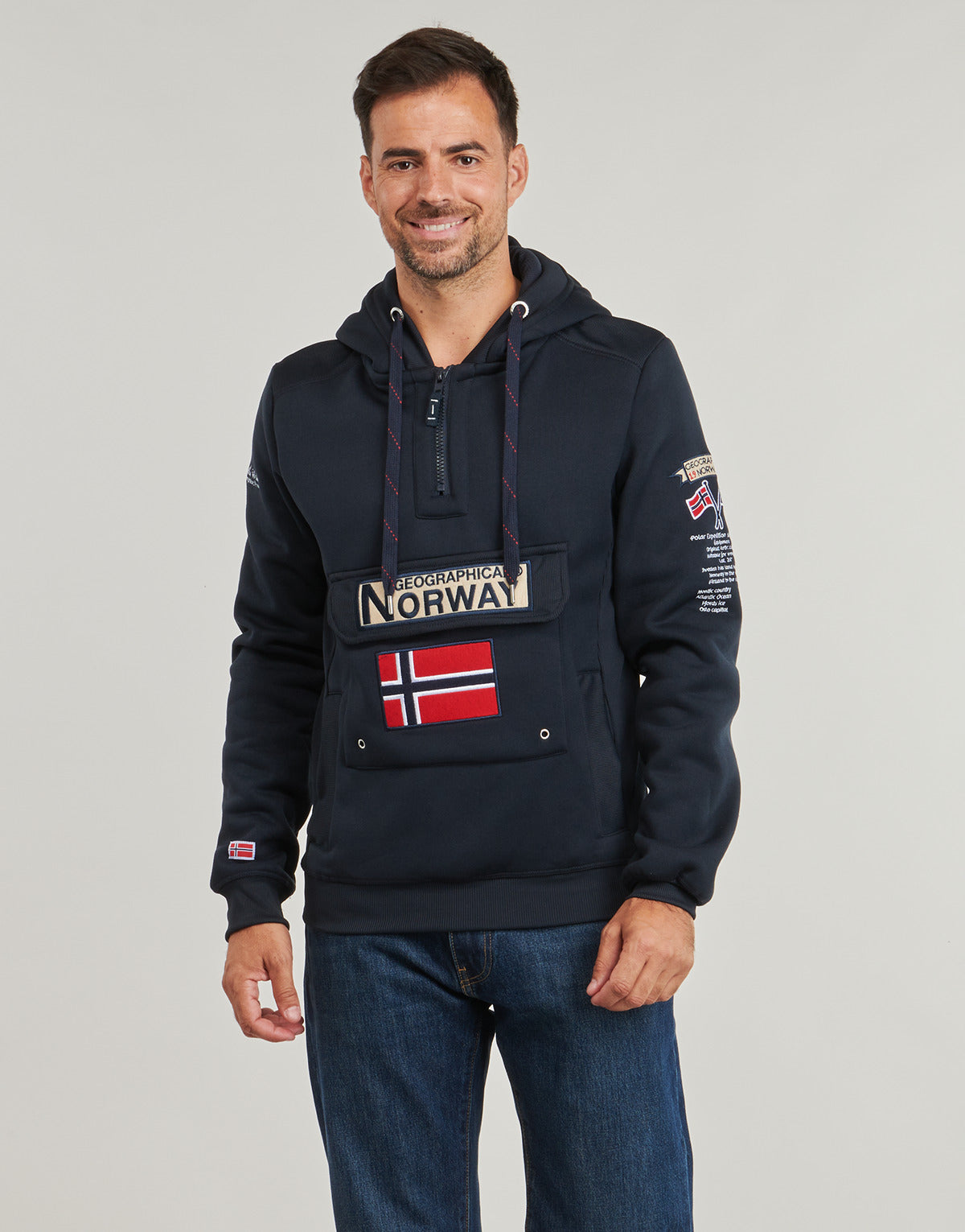 Felpa Uomo Geographical Norway GYMCLASS Marine