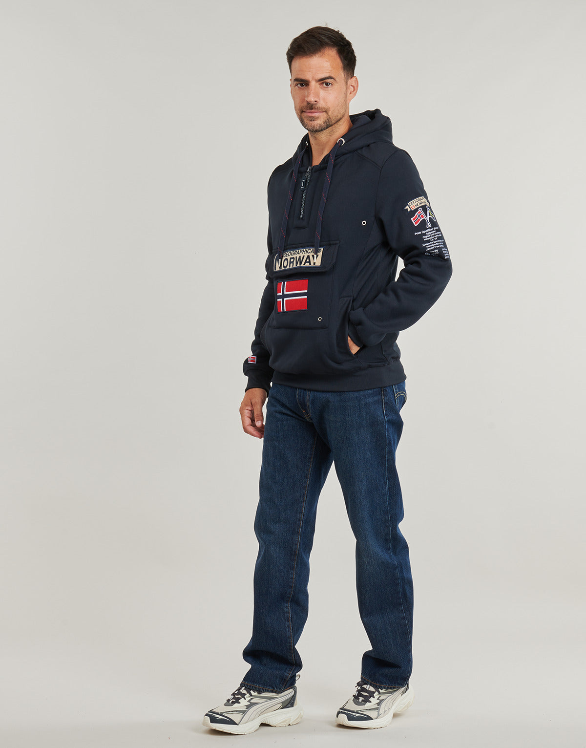 Felpa Uomo Geographical Norway GYMCLASS Marine