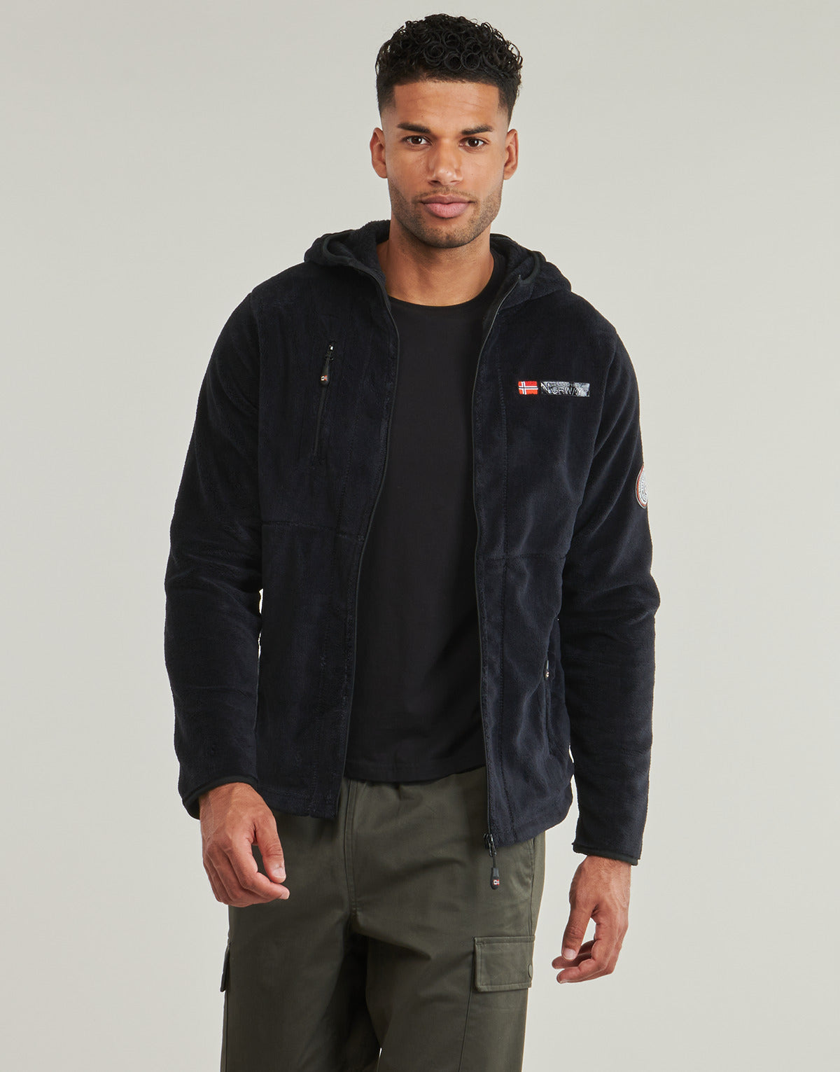 Felpa Uomo Geographical Norway  UPLOAD  Nero