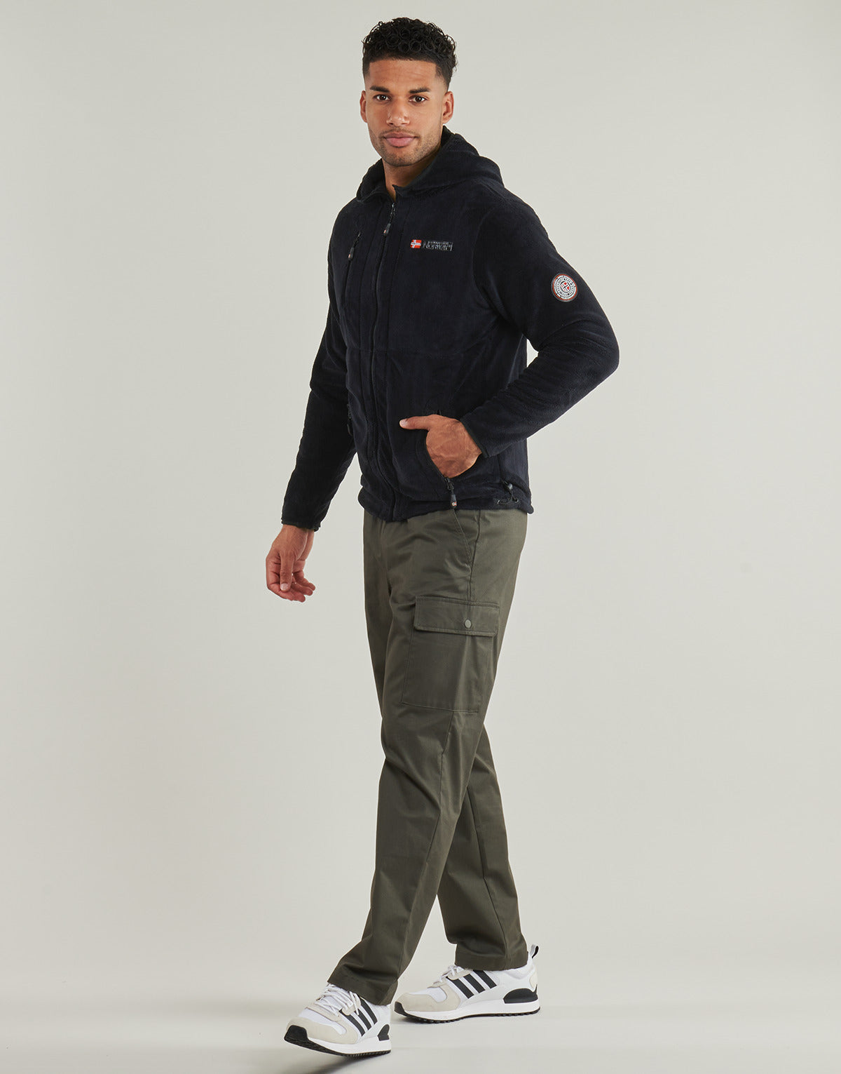 Felpa Uomo Geographical Norway  UPLOAD  Nero